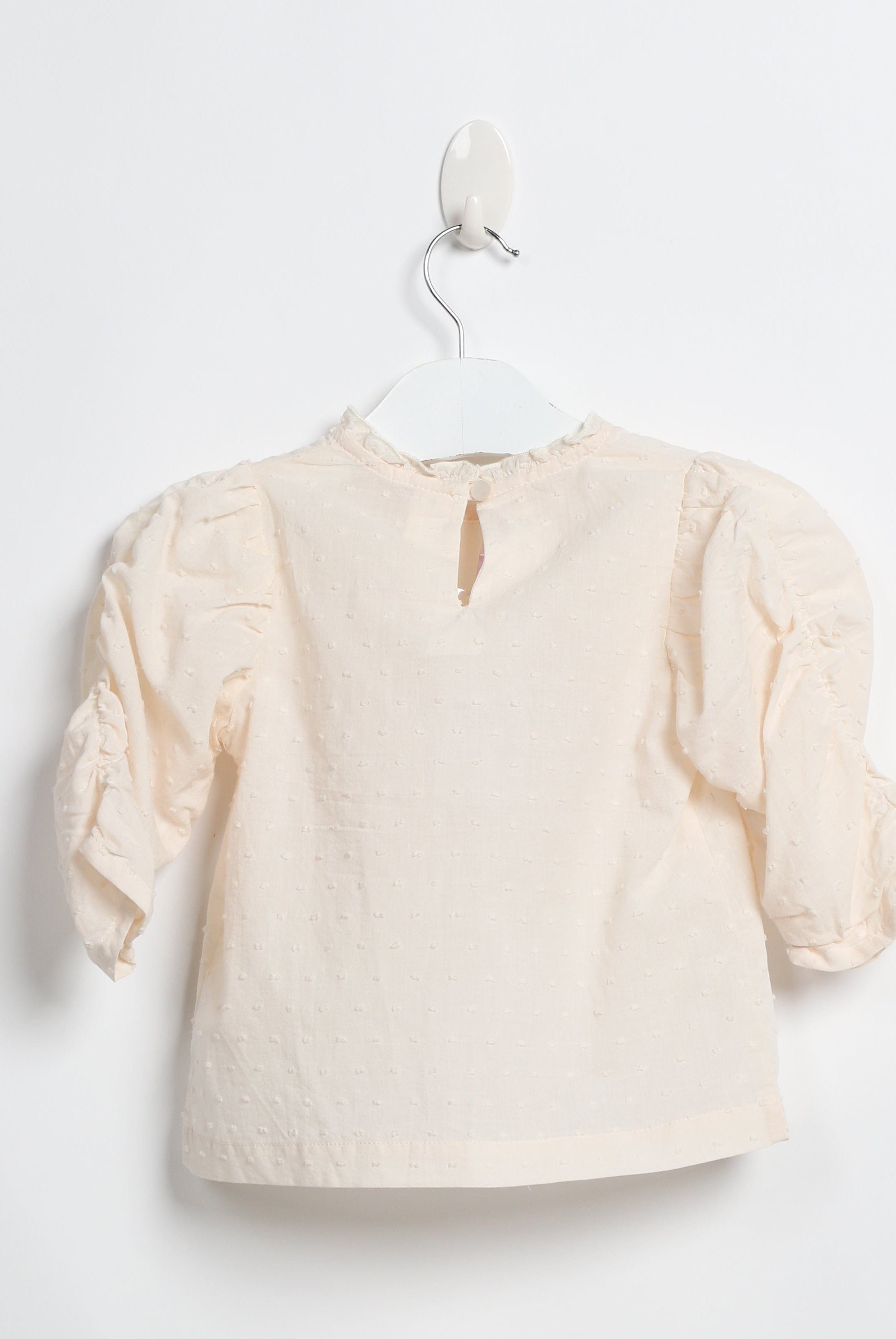 جينجرسنابس بلوزة بناتي سادة واسع أخضر رمادي