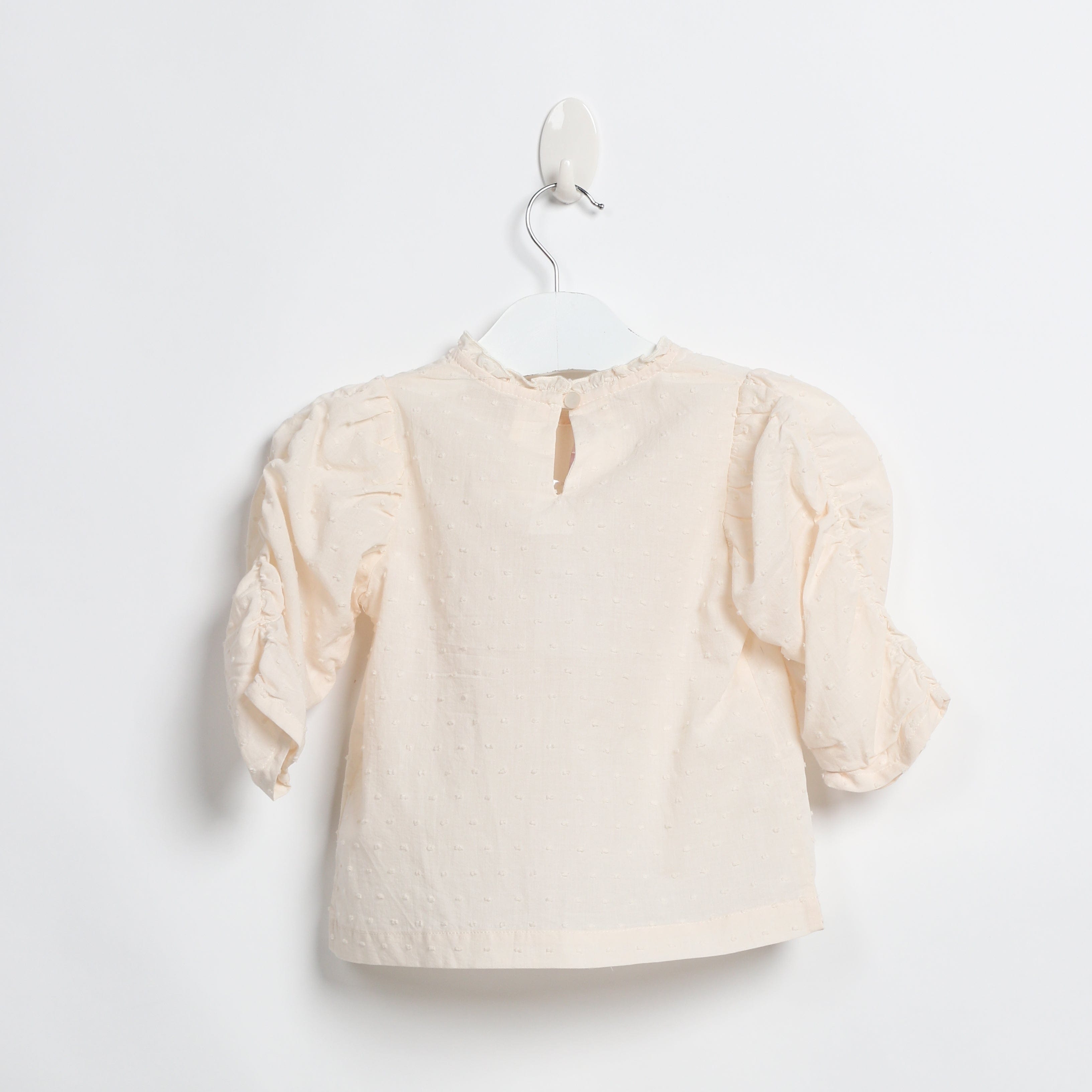 جينجرسنابس بلوزة بناتي سادة واسع أخضر رمادي