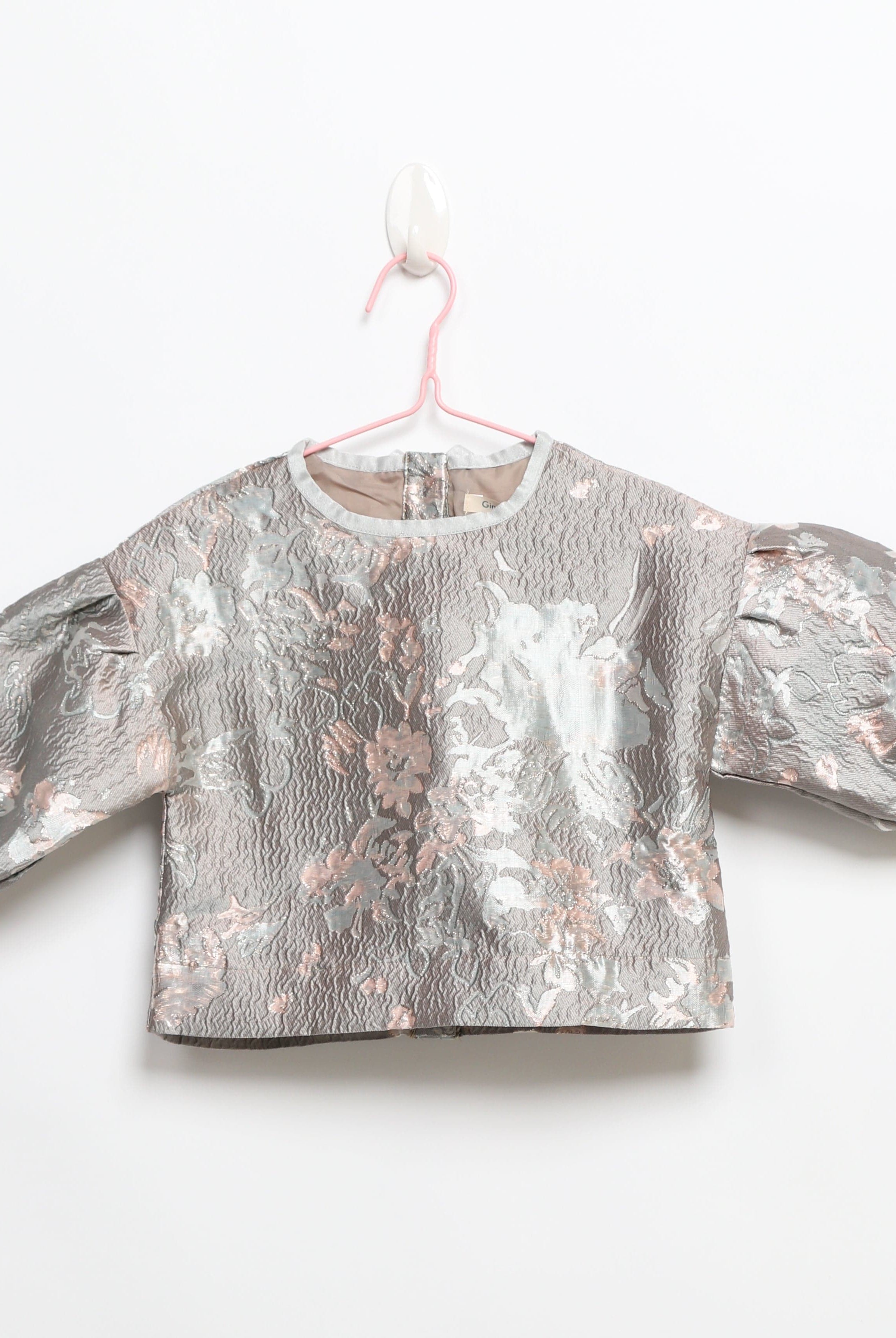 جينجرسنابس بلوزة بناتي مزهرة ملمع كم طويل متعدد الألوان