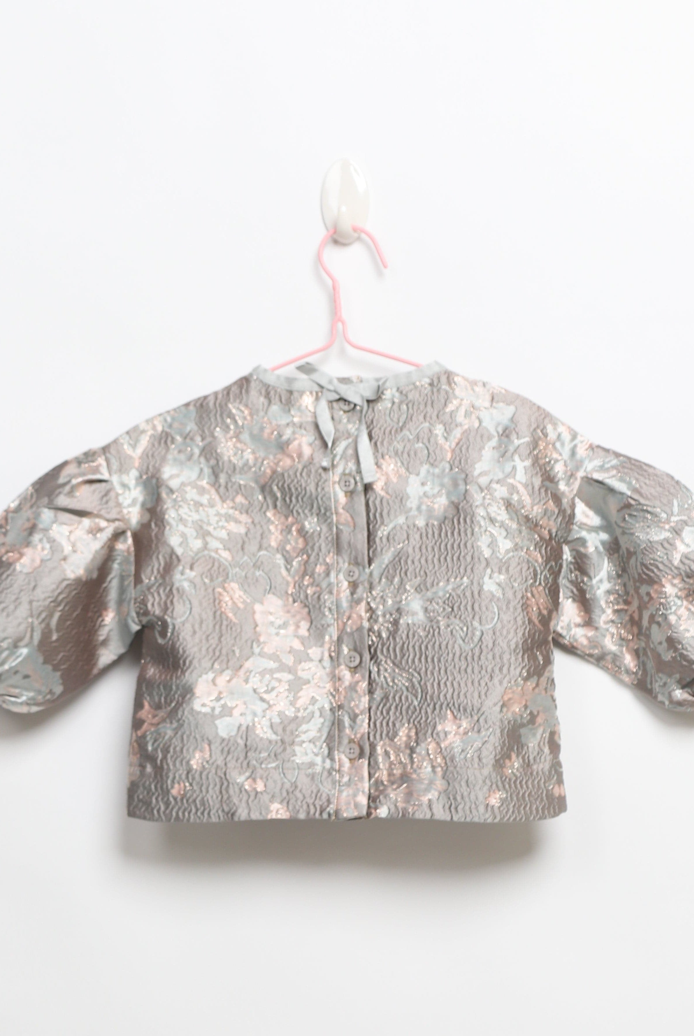 جينجرسنابس بلوزة بناتي مزهرة ملمع كم طويل متعدد الألوان