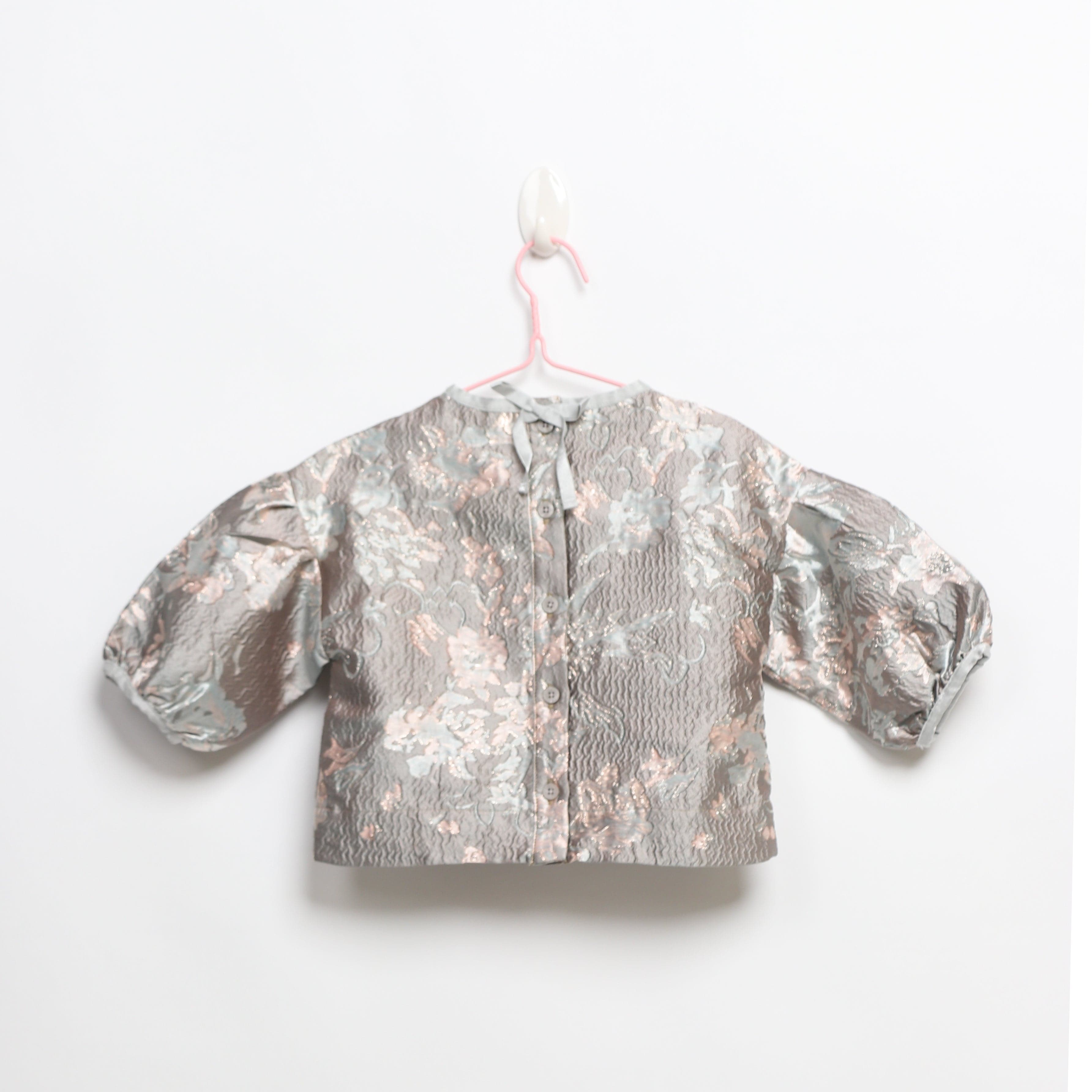 جينجرسنابس بلوزة بناتي مزهرة ملمع كم طويل متعدد الألوان