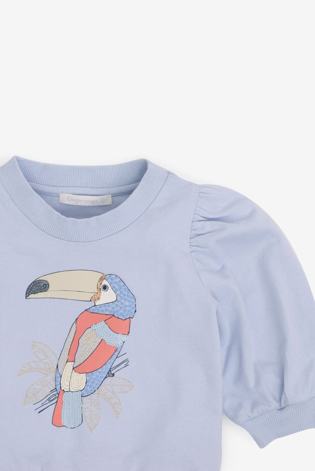 جينجرسنابس بلوزة بناتي بطبعة نص كم بف أرجواني