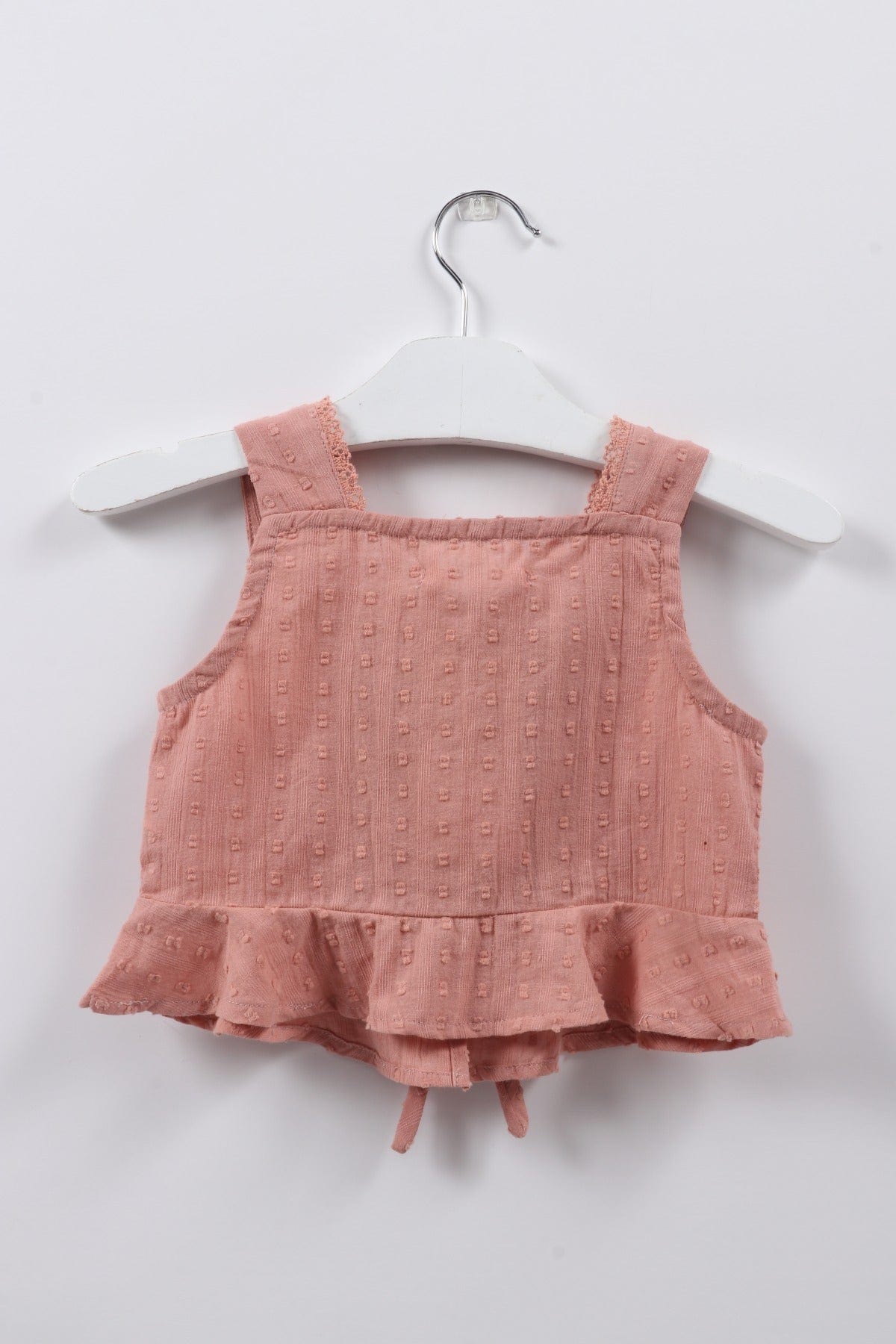 جينجرسنابس بلوزة بناتي حمالات مطرز بالخيوط زهري