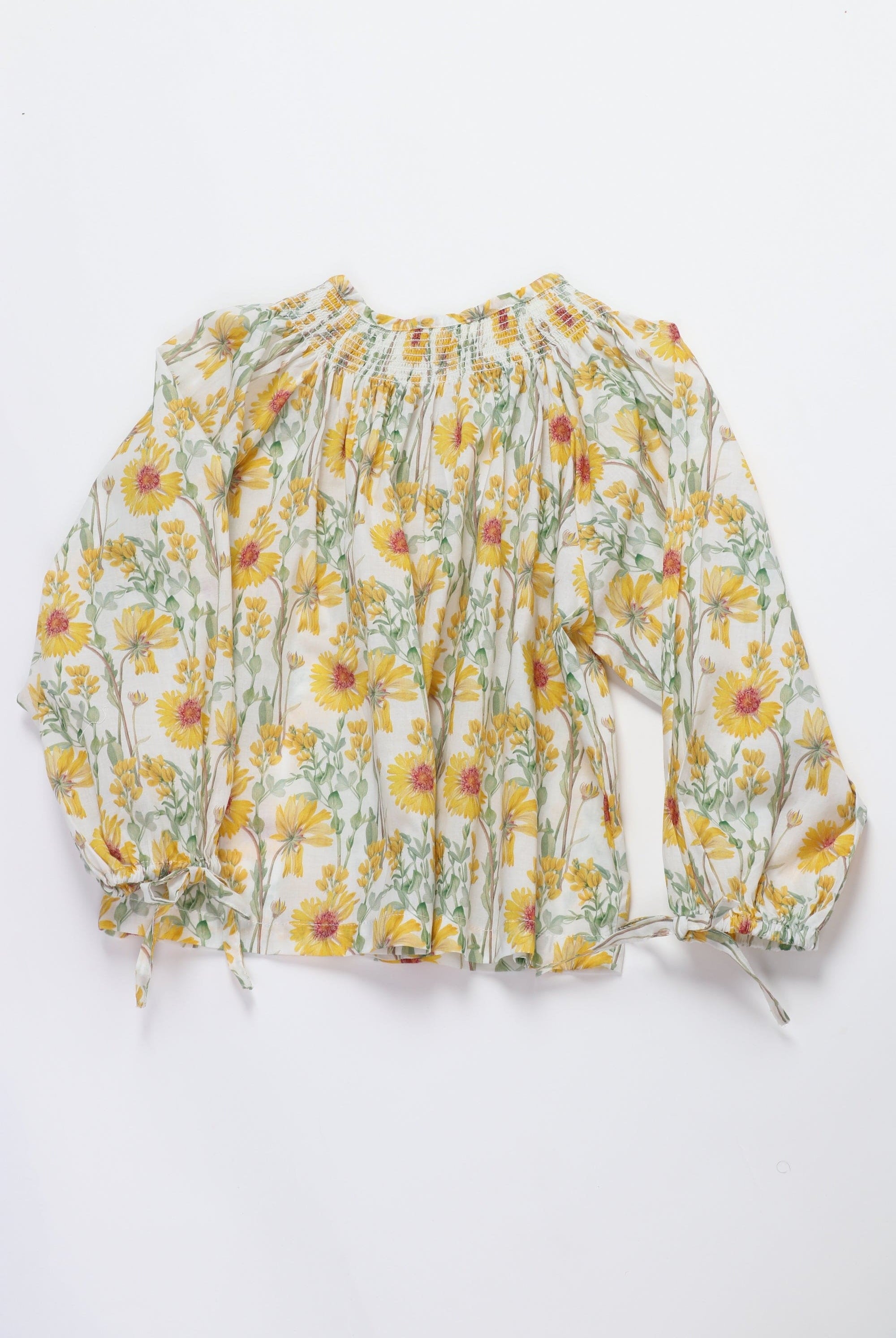 جينجرسنابس بلوزة موردة كم طويل بفيونكة بناتي متعدد الألوان