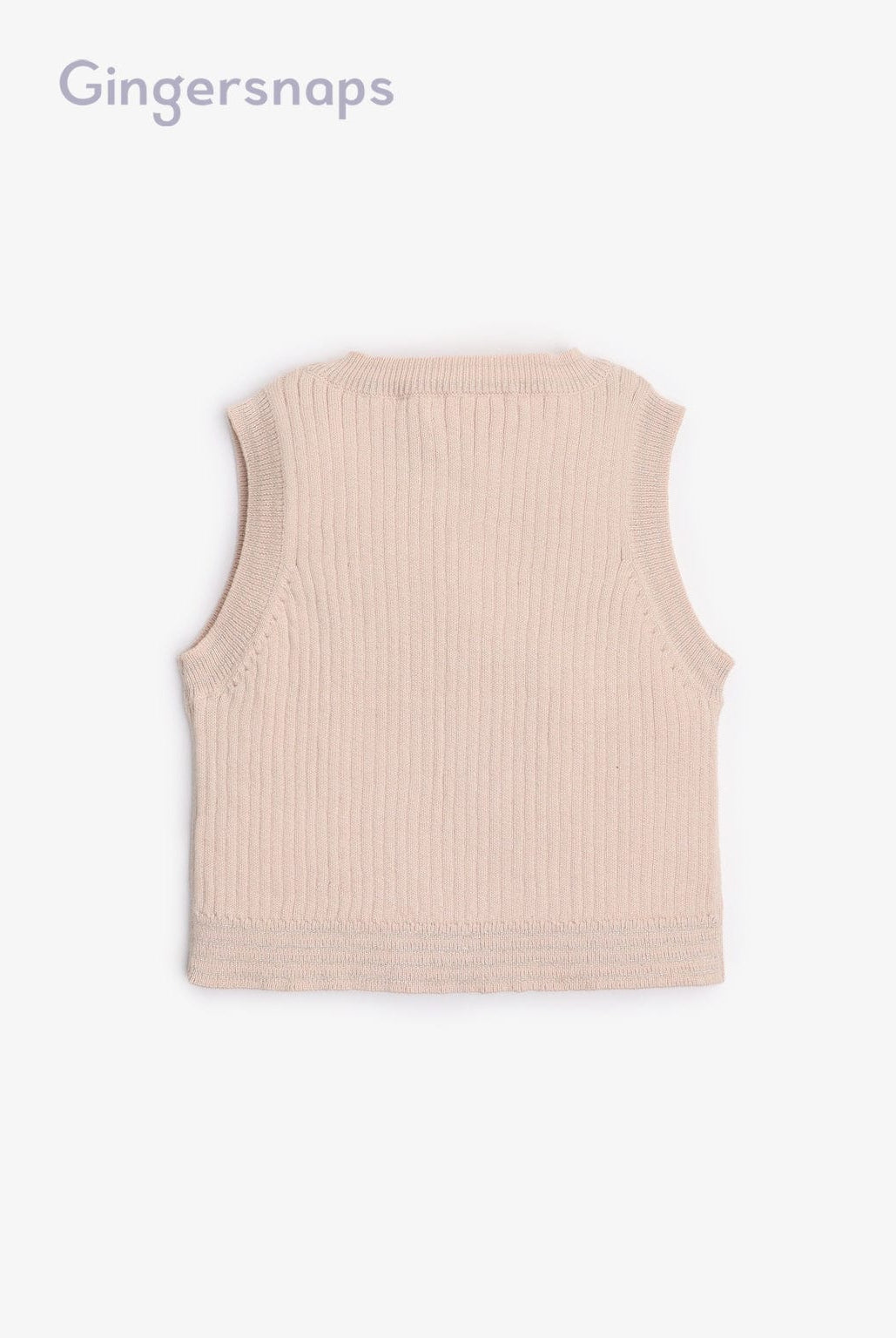 جينجرسنابس بلوزة بناتي مضلع بالطول كت البيج