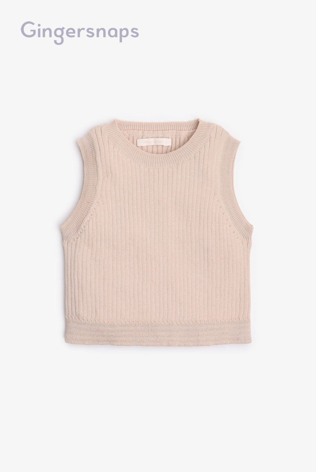 جينجرسنابس بلوزة بناتي مضلع بالطول كت البيج