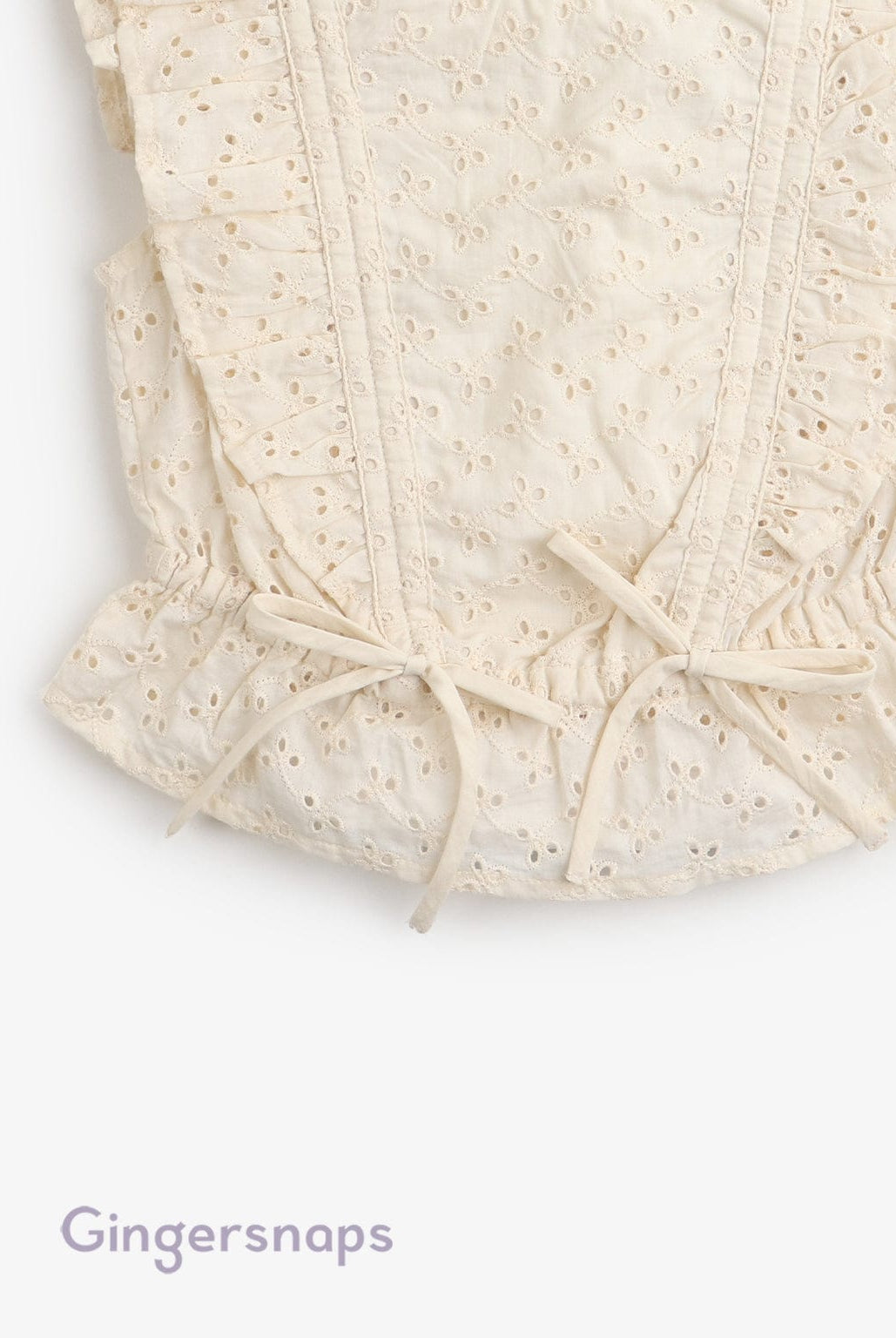 جينجرسنابس بلوزة كت كرانيش فيونكات بالأسفل بناتي بيج