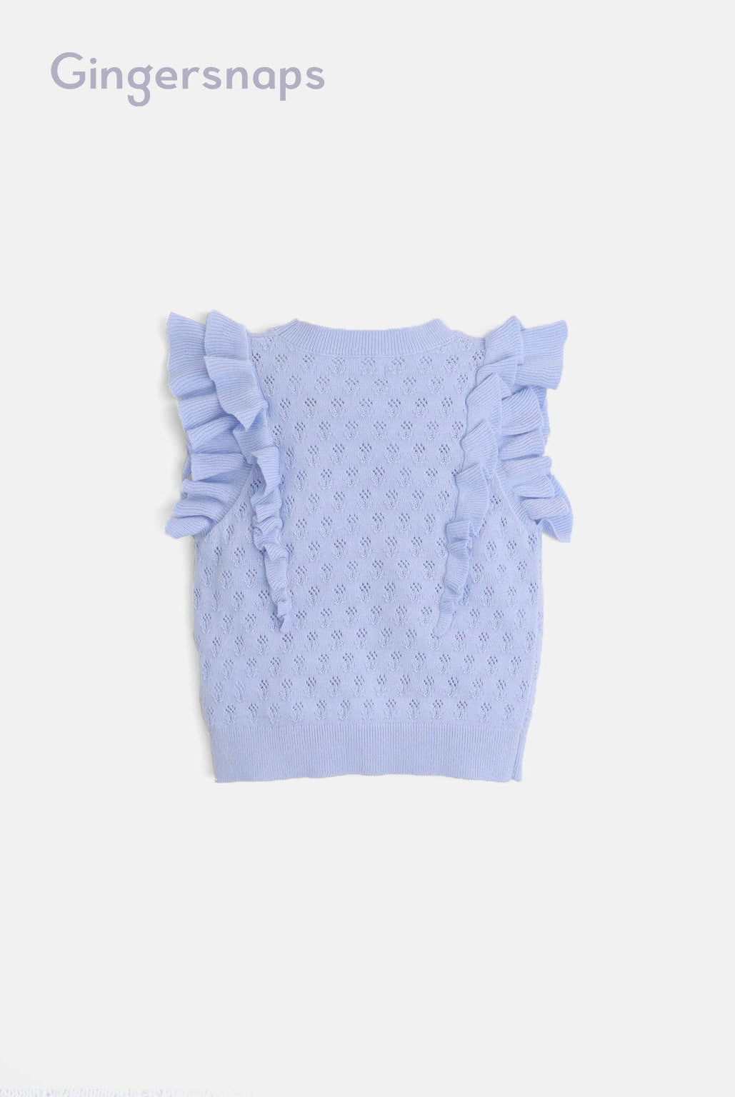 جينجرسنابس بلوزة كت بكرانيش على الكتف بناتي أزرق