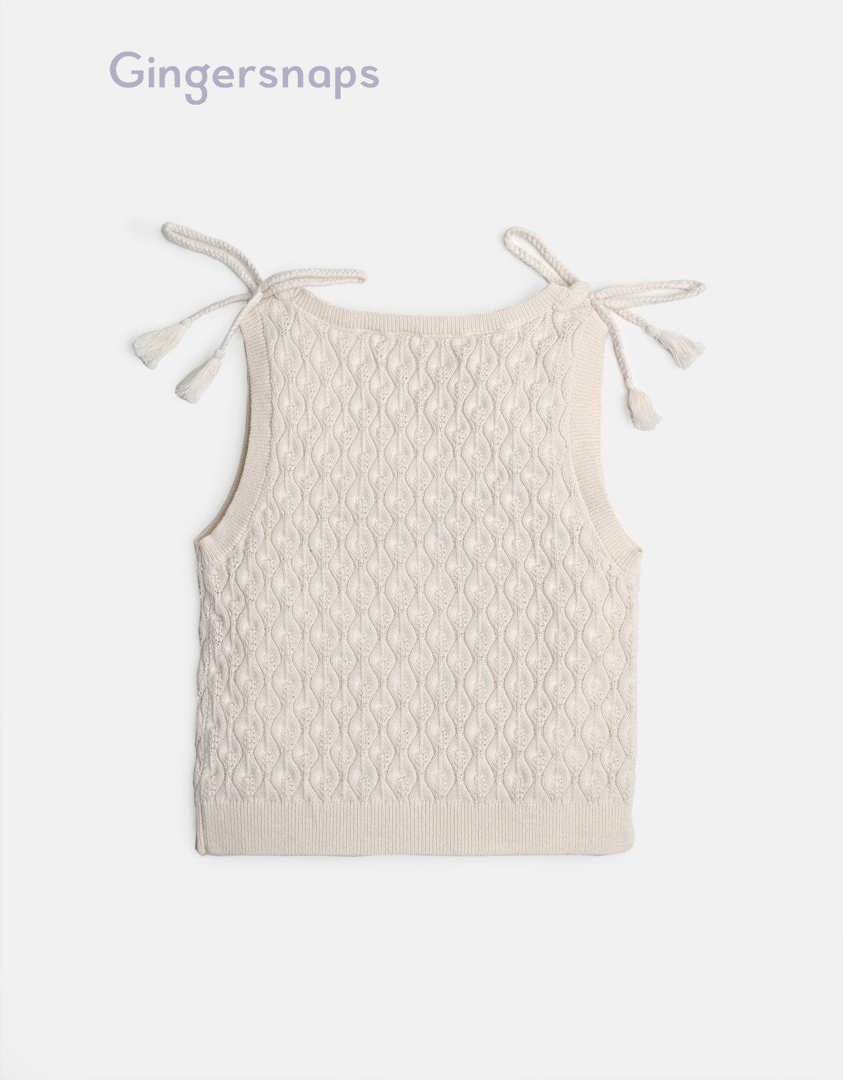 جينجرسنابس بلوزة صوف مضلعة كت ياقة مكشكشة بناتي بيج