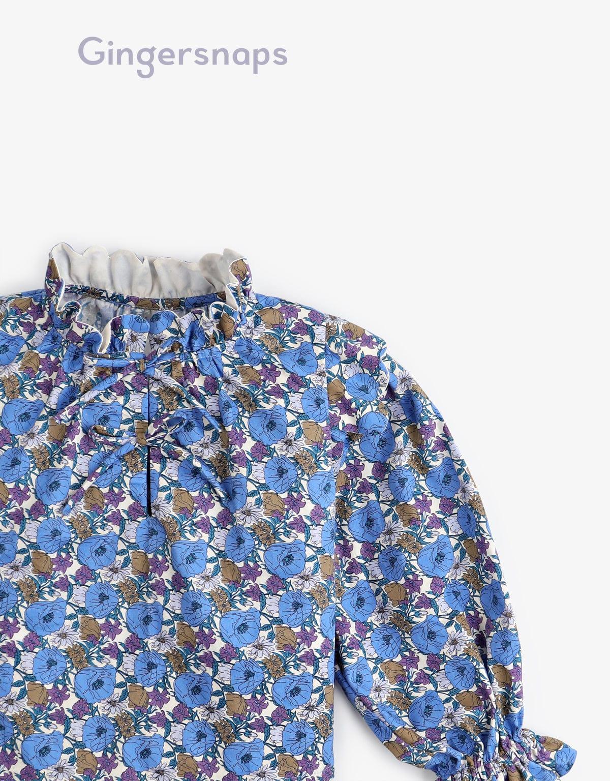 جينجرسنابس بلوزة مشجرة كم طويل مع أساور بناتي - متعدد الألوان