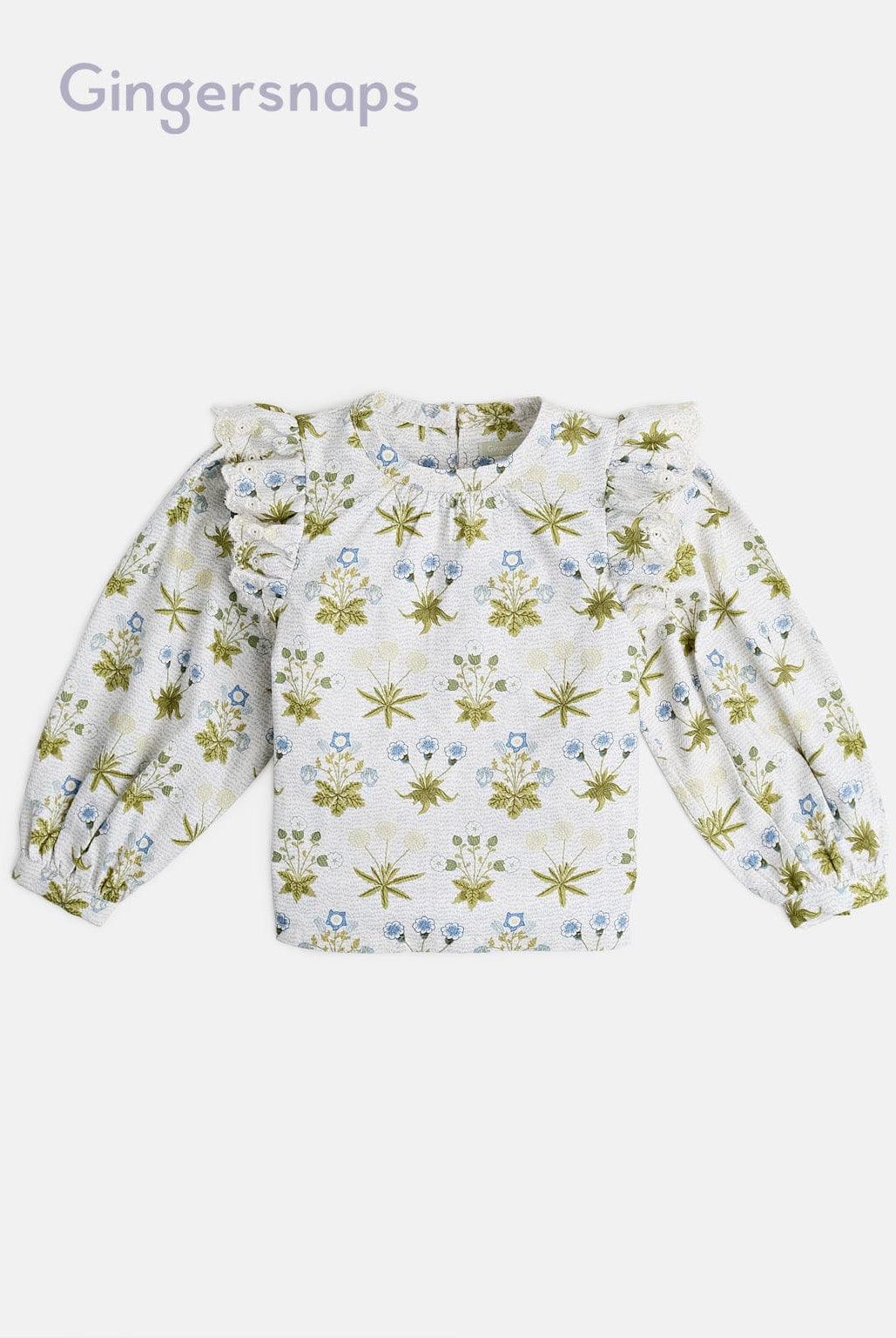 جينجرسنابس بلوزة مطرزة منقوشة بف بناتي متعدد الألوان