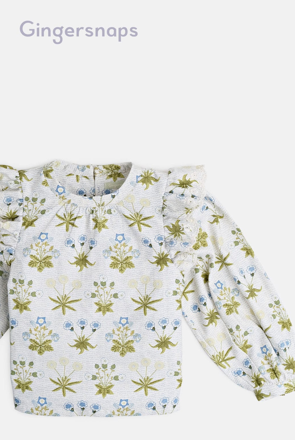 جينجرسنابس بلوزة مطرزة منقوشة بف بناتي متعدد الألوان