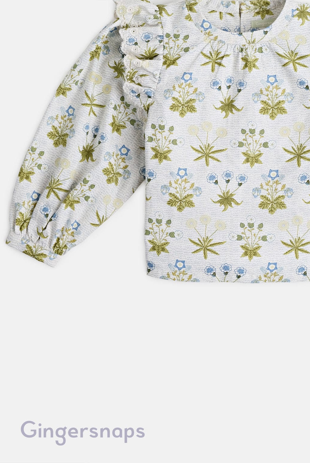 جينجرسنابس بلوزة مطرزة منقوشة بف بناتي متعدد الألوان