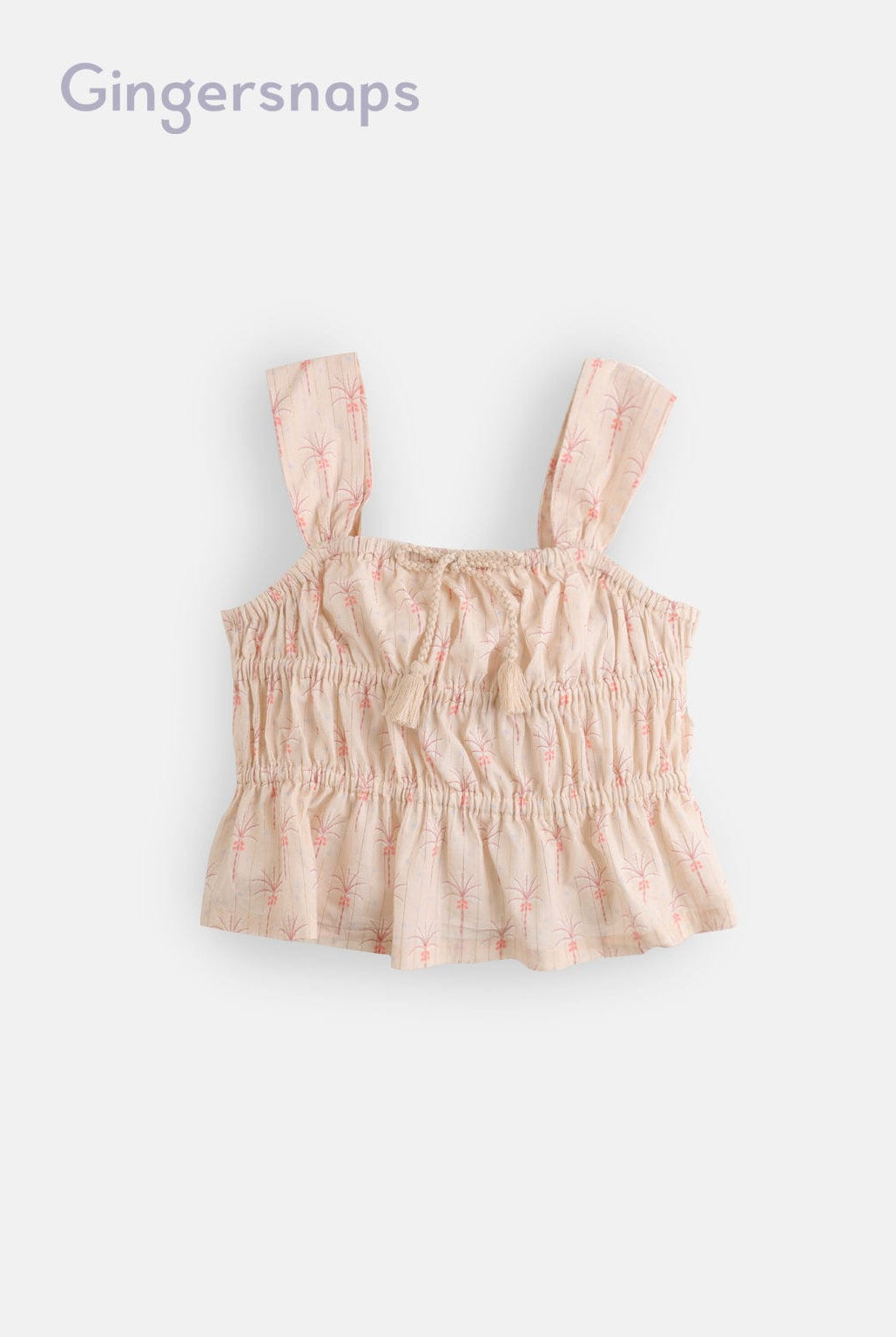 جينجرسنابس بلوزة مشجرة كروب حمالات عريضة بناتي بيج