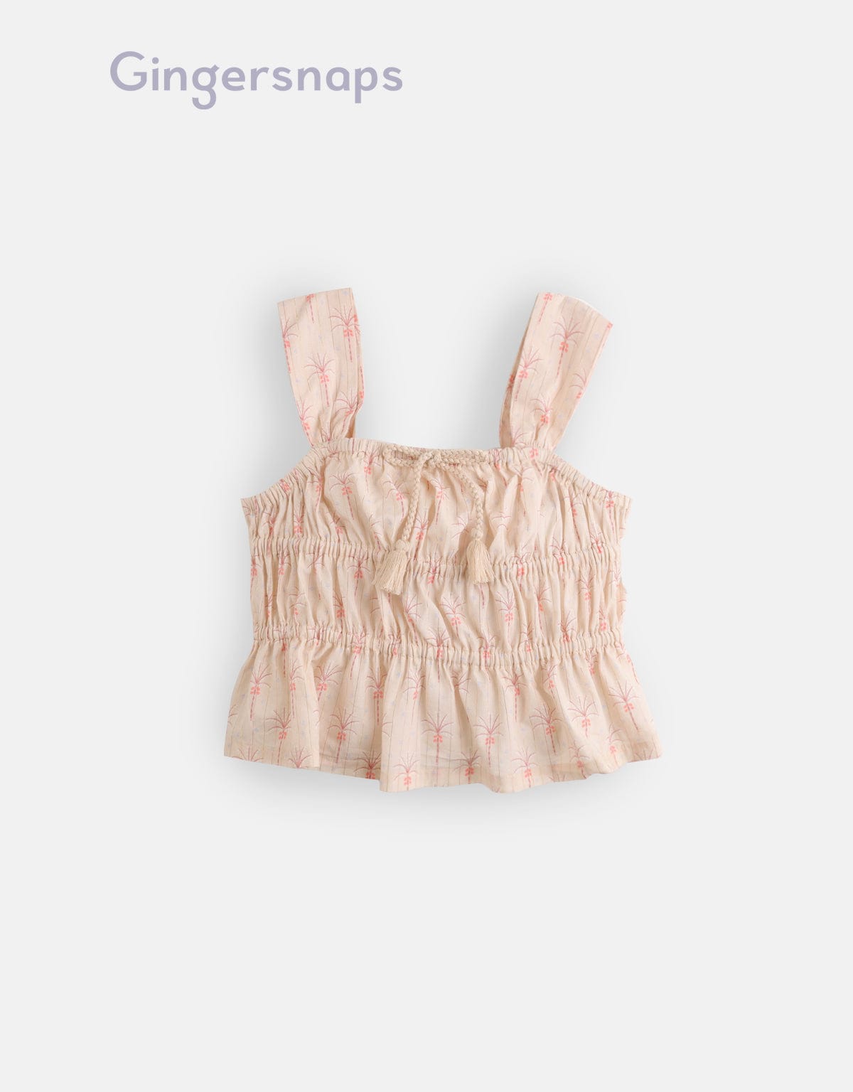 جينجرسنابس بلوزة مشجرة كروب حمالات عريضة بناتي بيج