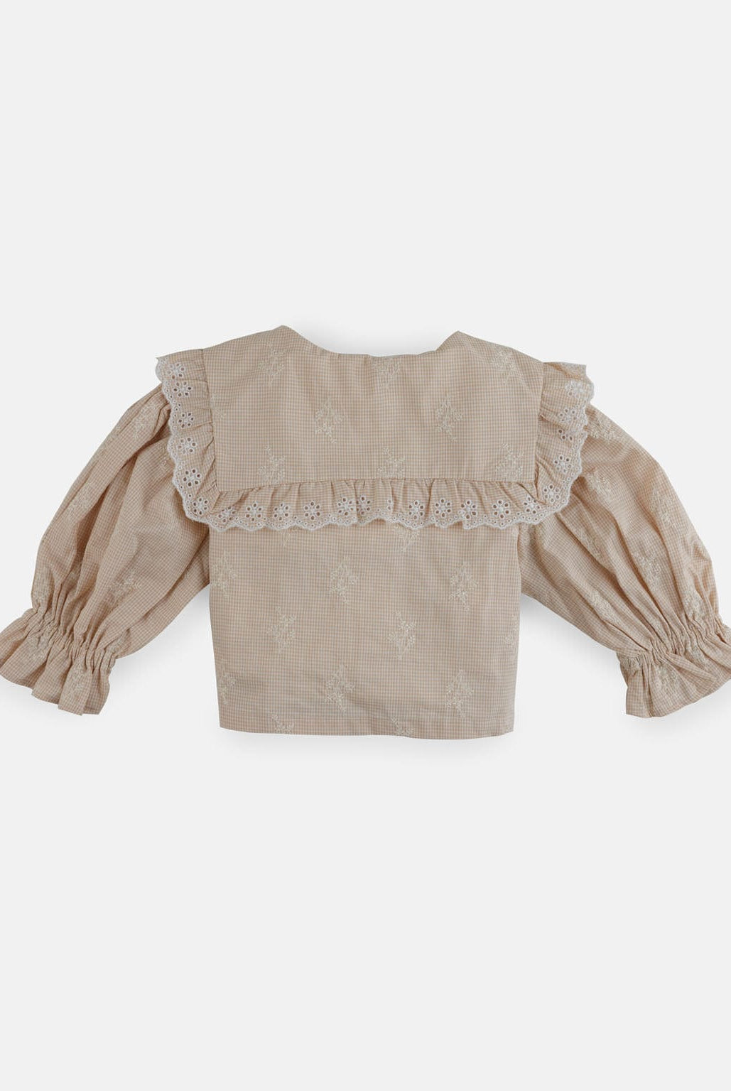 جينجرسنابس بلوزة مشجرة بأزرار أمامية وياقة كبيرة كم طويل بناتي بيج