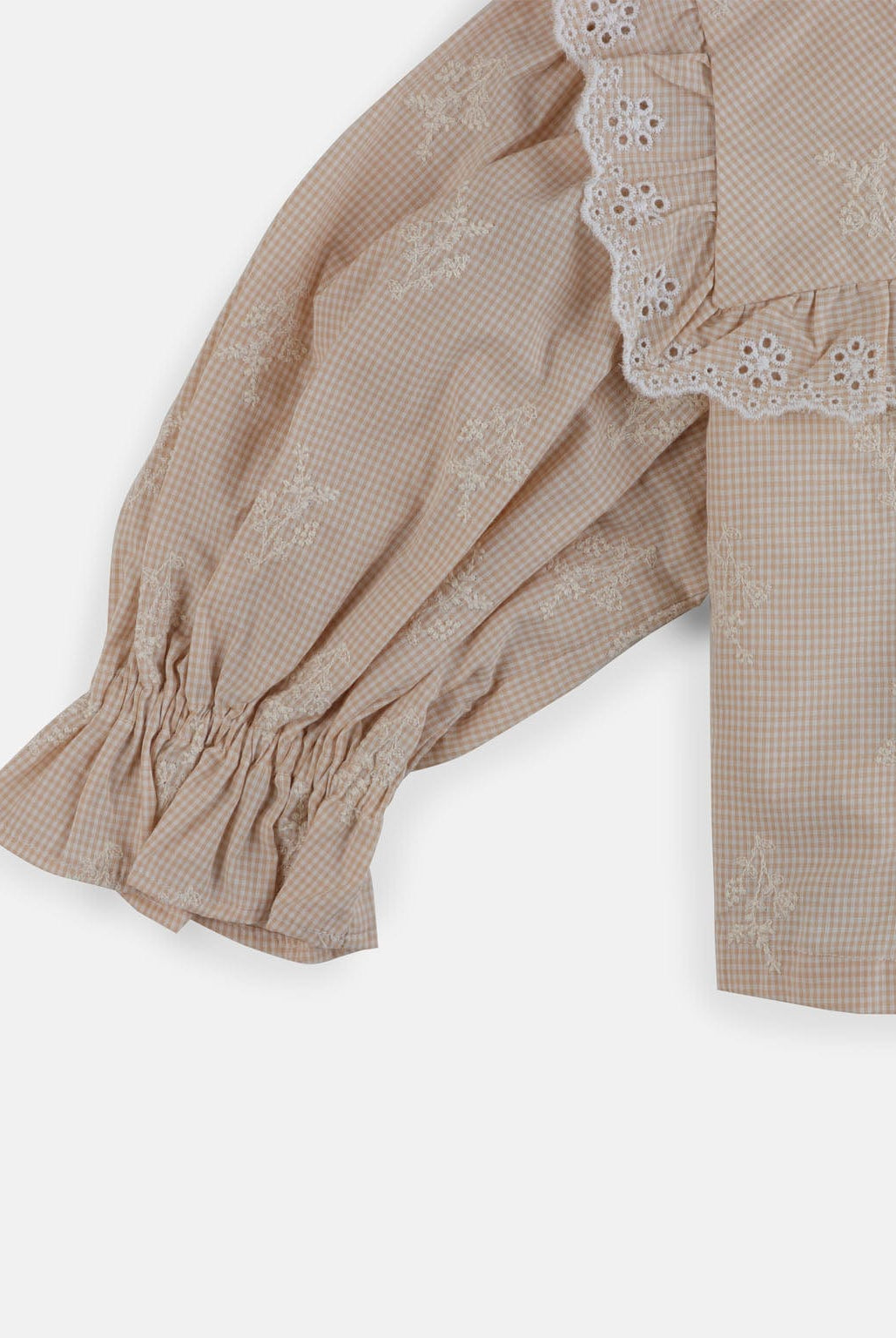 جينجرسنابس بلوزة مشجرة بأزرار أمامية وياقة كبيرة كم طويل بناتي بيج