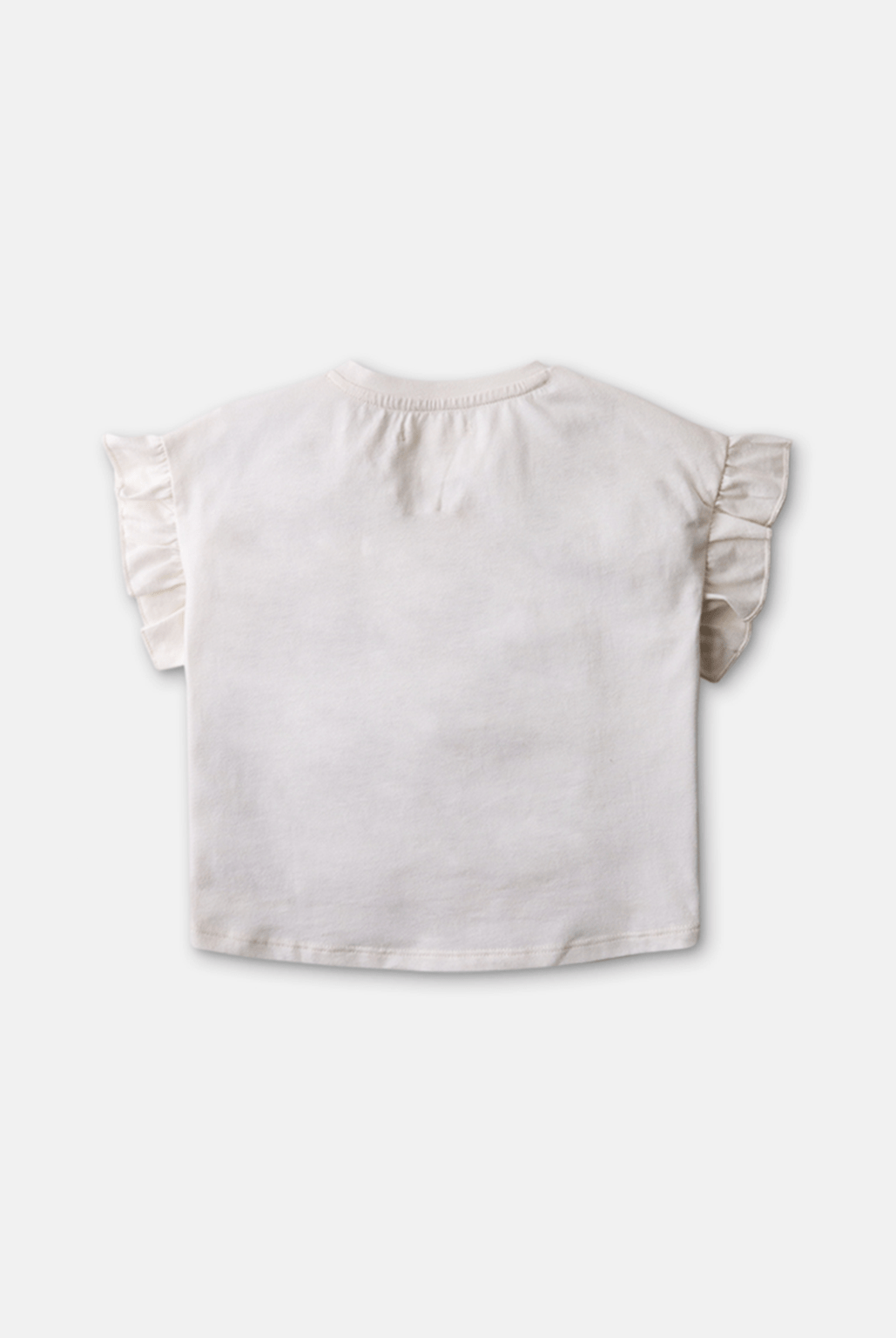 جينجرسنابس توب بناتي بطبعة ورود على الصدر كم قصير أوف وايت