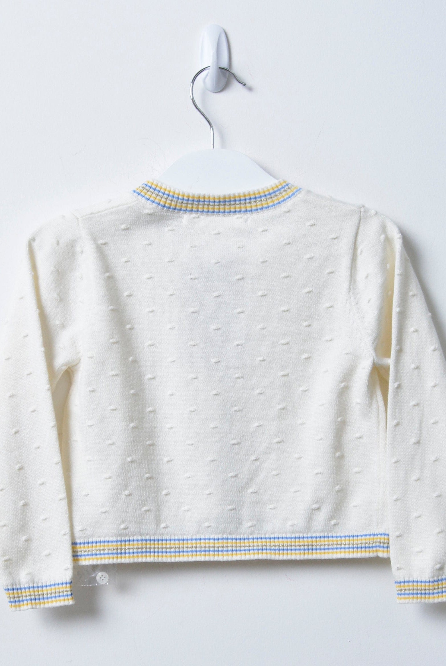 جينجرسنابس كارديجان بأزرار أمامية كم طويل مطرز بناتي أليسوم أبيض