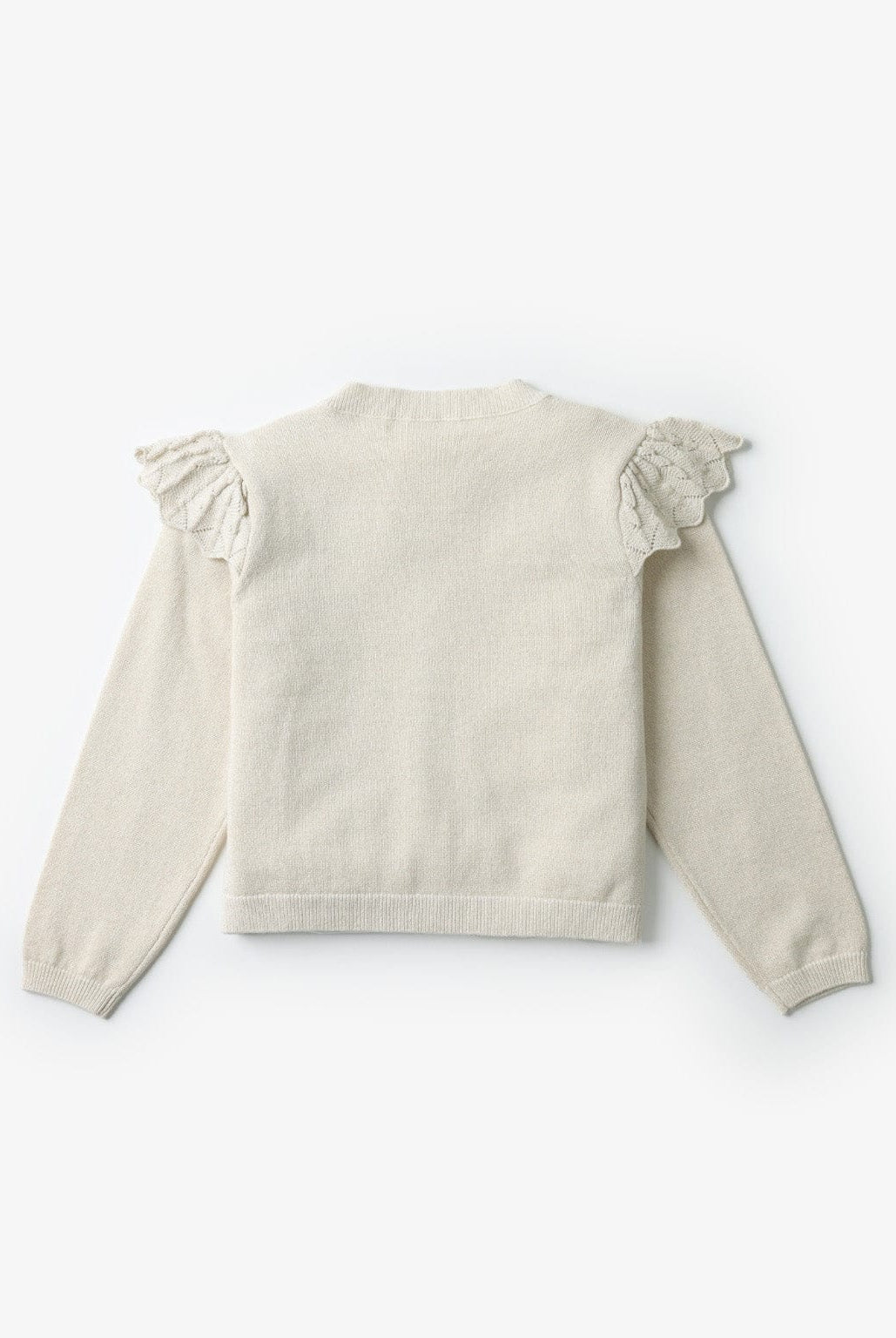 جينجرسنابس كارديجان سادة بازرار أمامية وكم طويل بناتي معدني