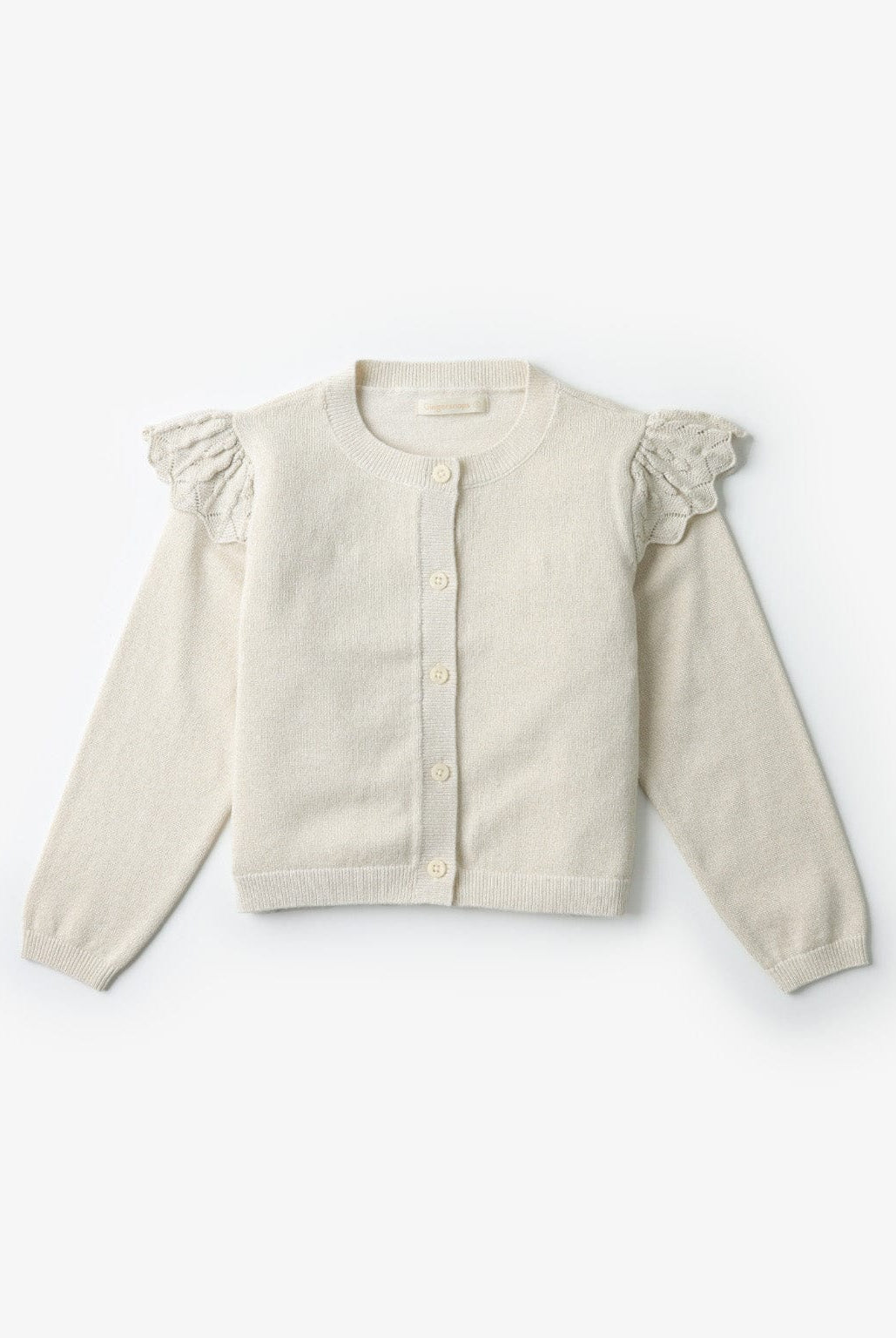 جينجرسنابس كارديجان سادة بازرار أمامية وكم طويل بناتي معدني