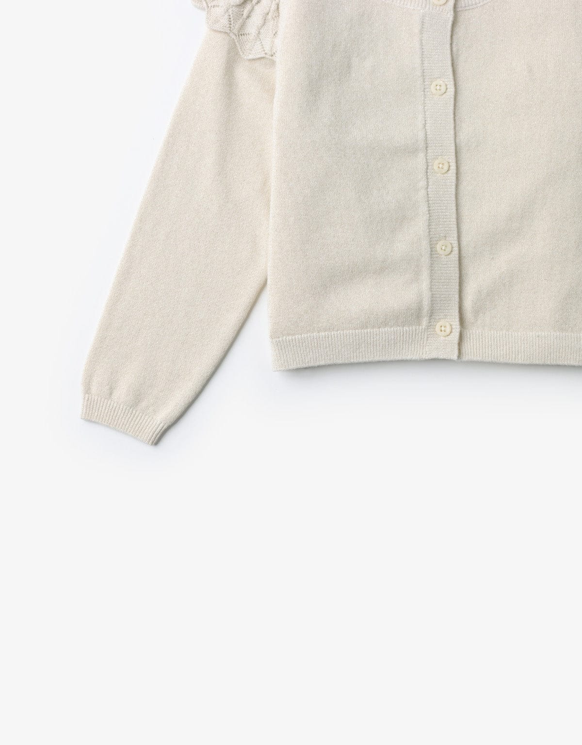 جينجرسنابس كارديجان سادة بازرار أمامية وكم طويل بناتي معدني