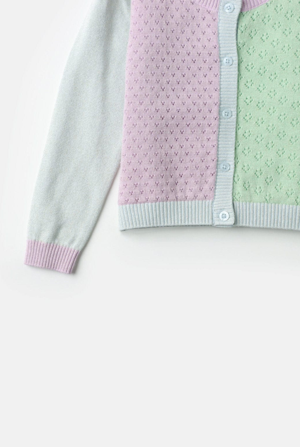 جينجرسنابس كارديجان مخرم بازرار أمامية كم طويل بناتي متعدد الألوان