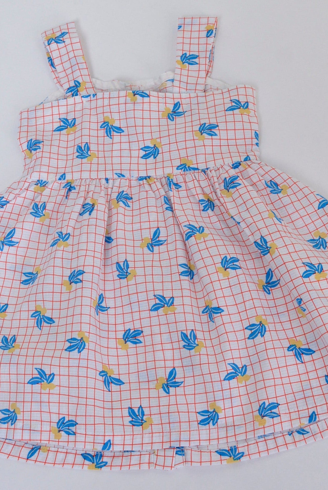 جينجرسنابس فستان مربعات مشجر حمالات أزرار أمامية بناتي متعدد الألوان