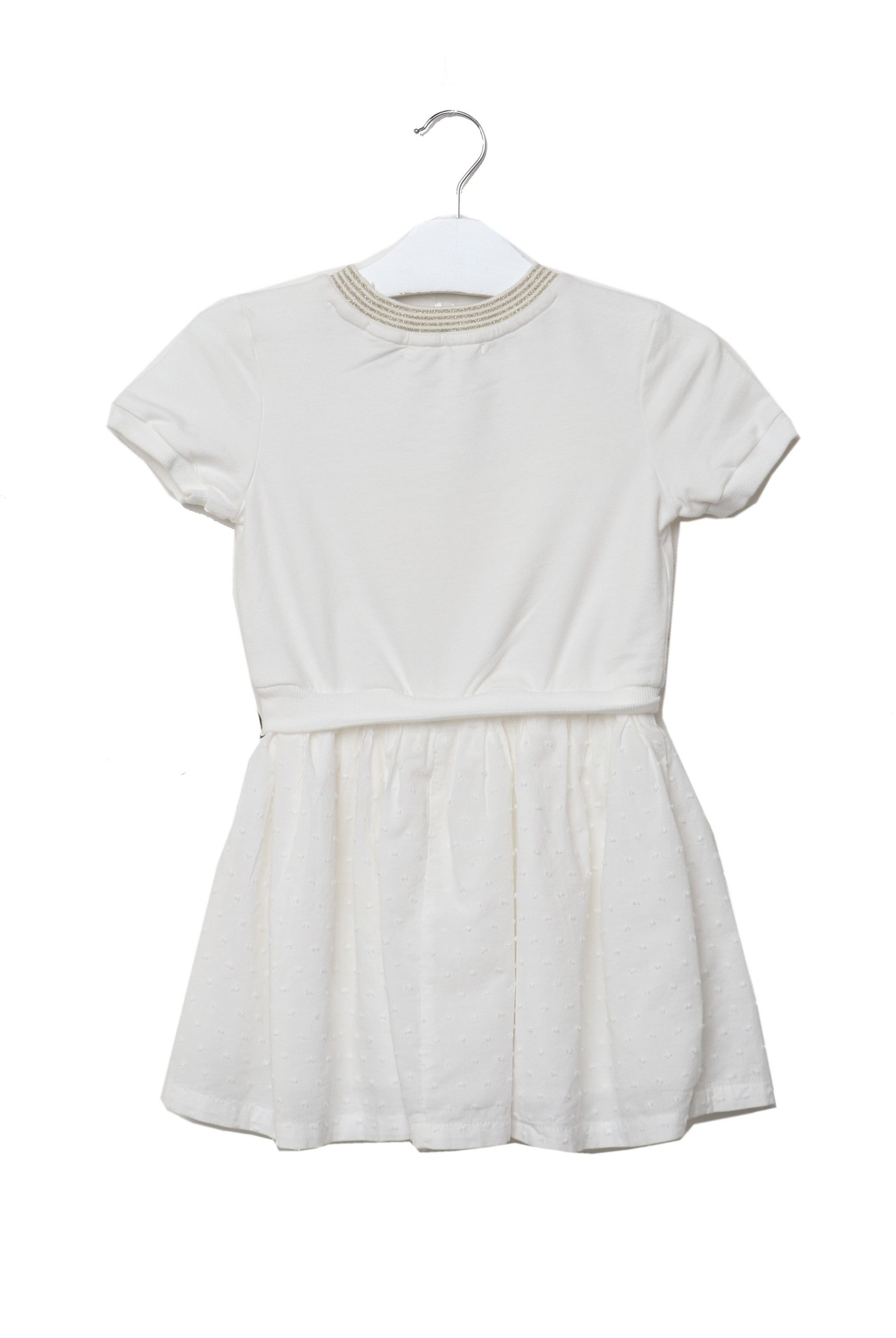 جينجرسنابس فستان مخصر طبعة على البطن كم قصير بناتي أوف وايت