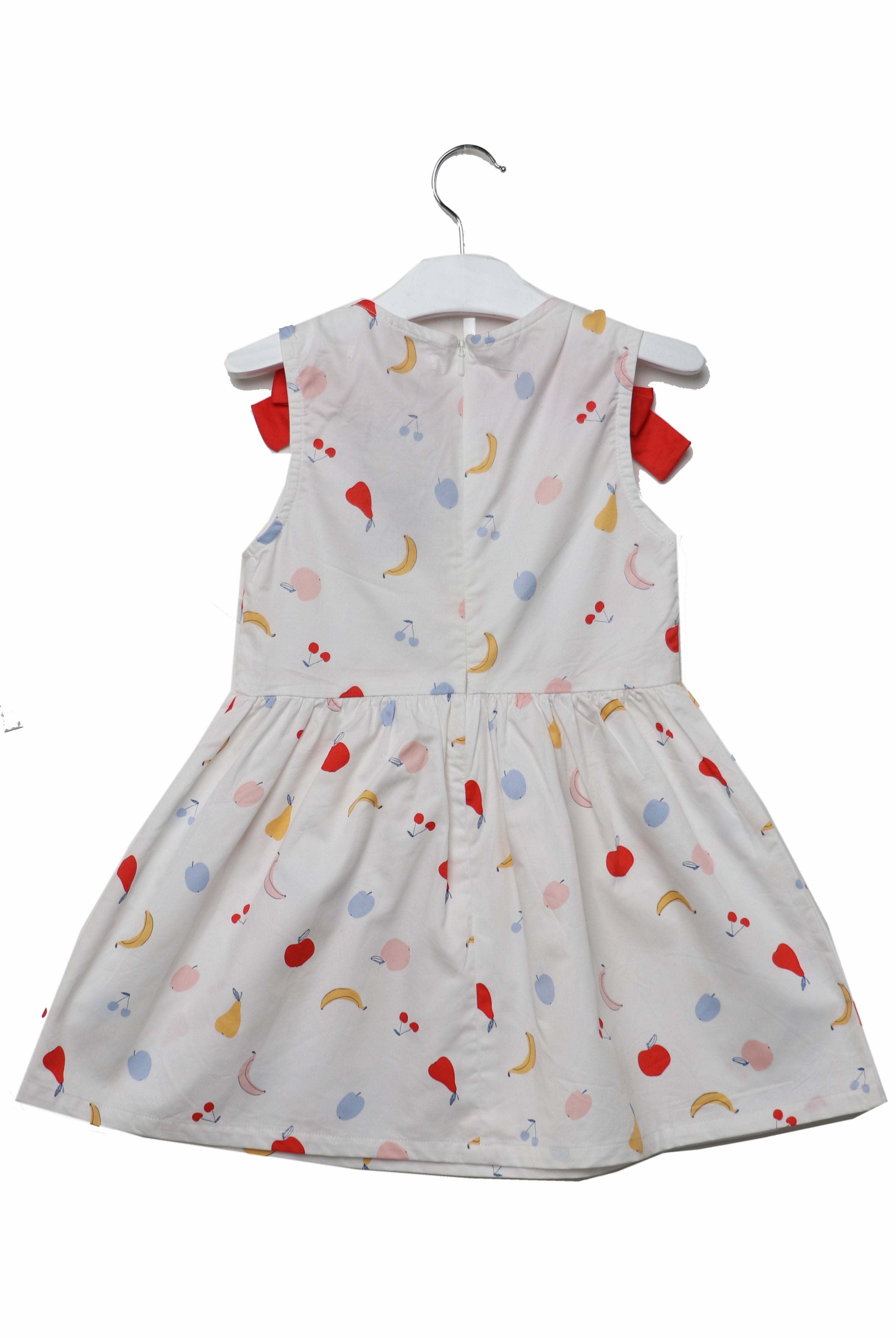 جينجرسنابس فستان بناتي منقوش حمالات بفيونكات أمامية متعدد الألوان