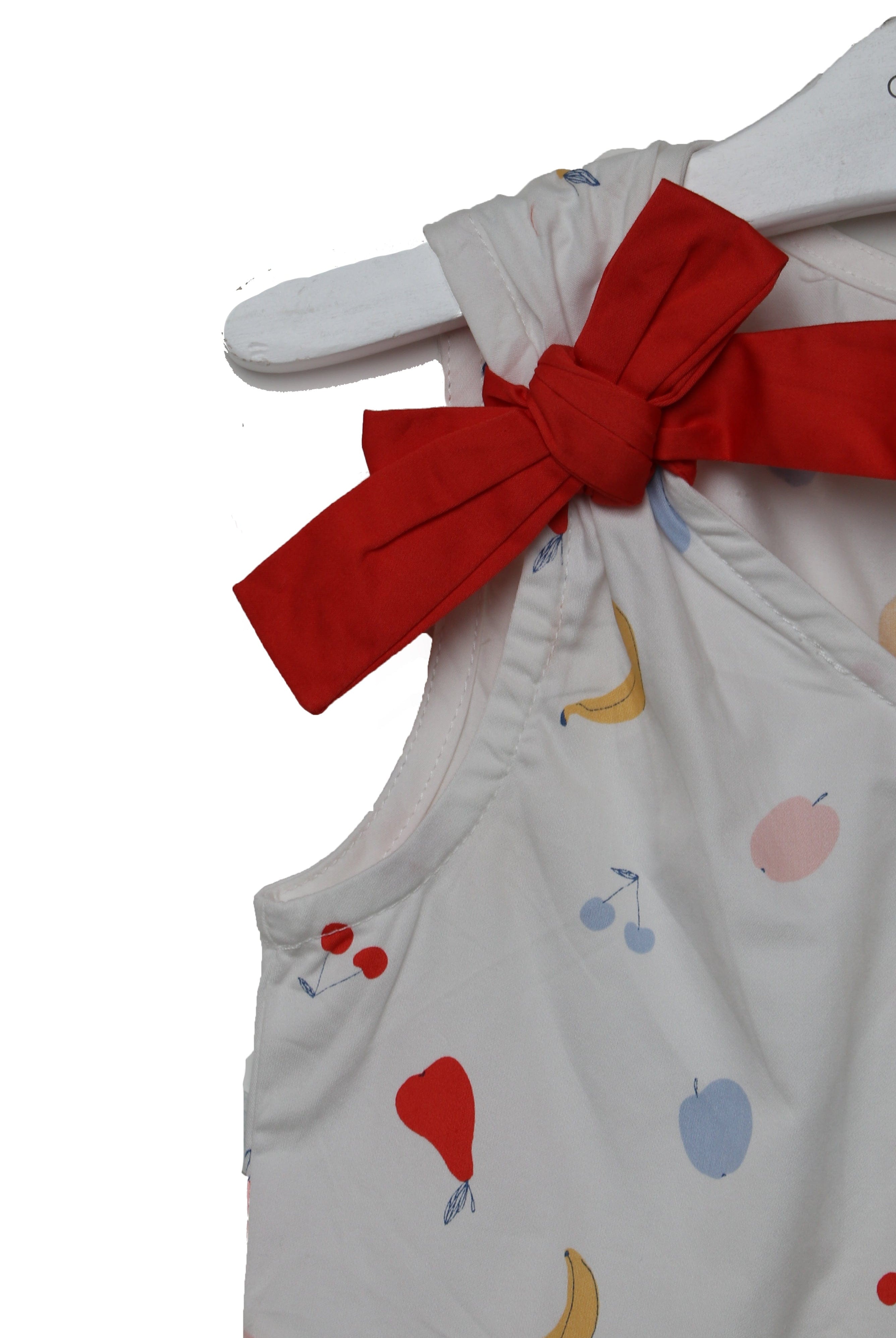 جينجرسنابس فستان بناتي منقوش حمالات بفيونكات أمامية متعدد الألوان