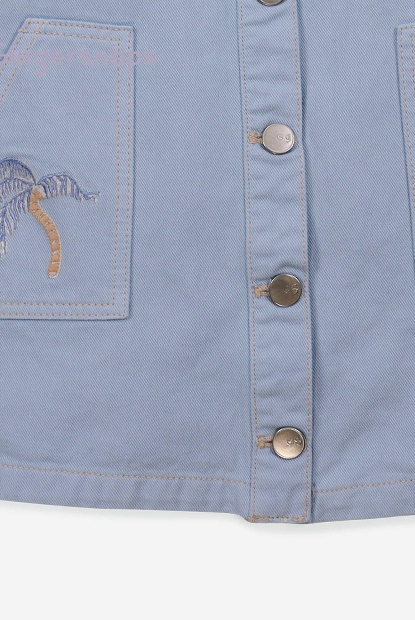 جينجرسنابس فستان جينز قصير بناتي أزرق سماوي