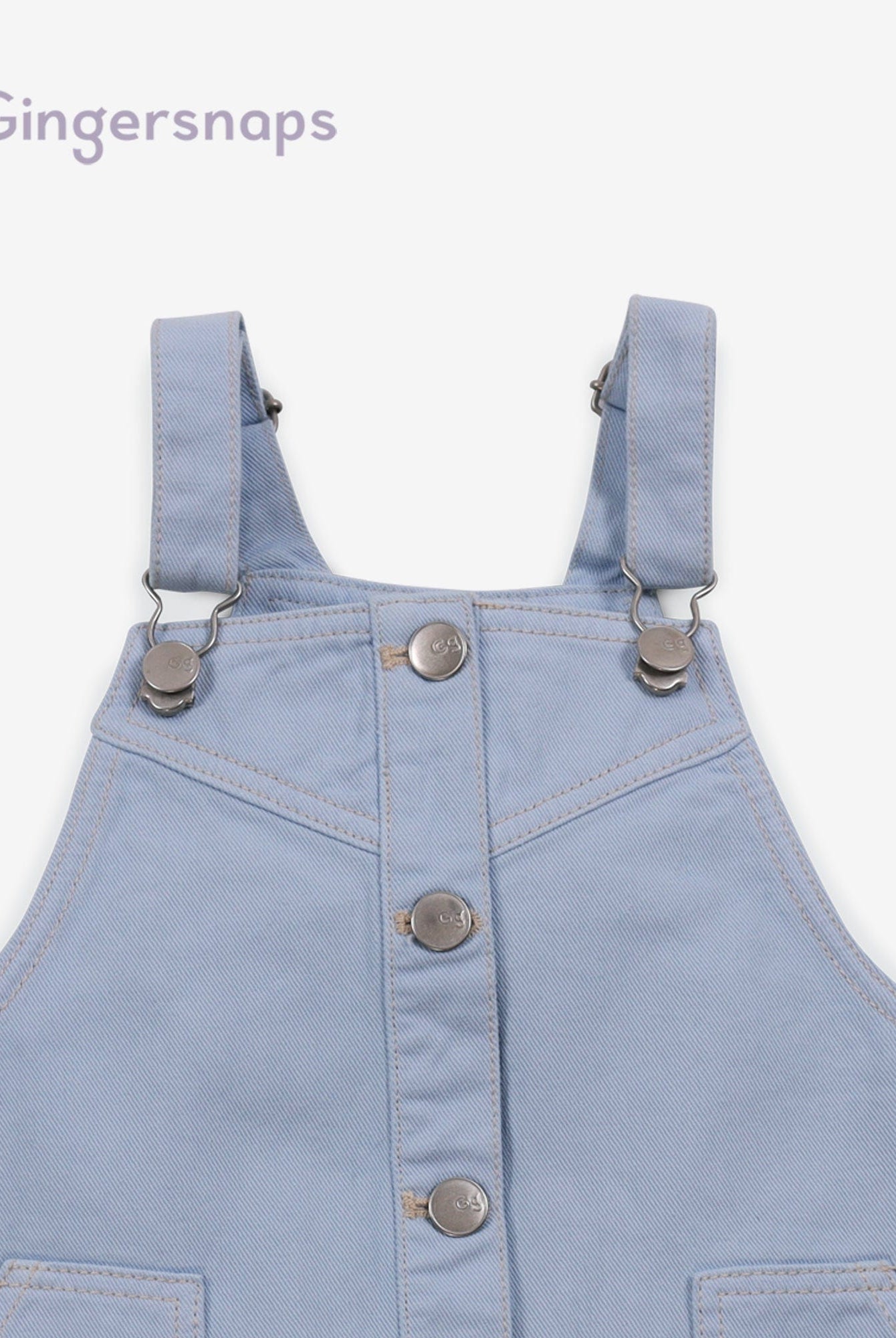 جينجرسنابس فستان جينز قصير بناتي أزرق سماوي