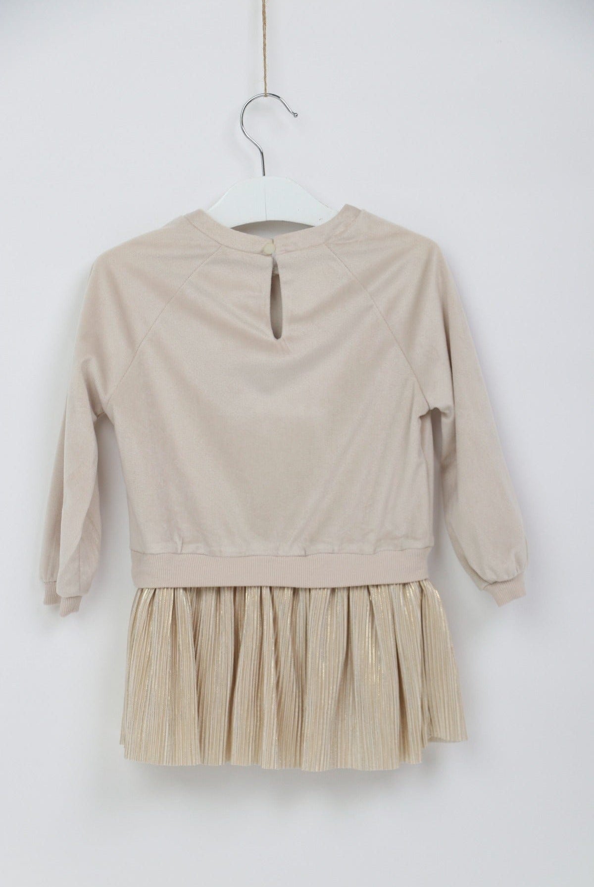 جينجرسنابس فستان شتوي مكشكش من أسفل لامع كم طويل بناتي بيج