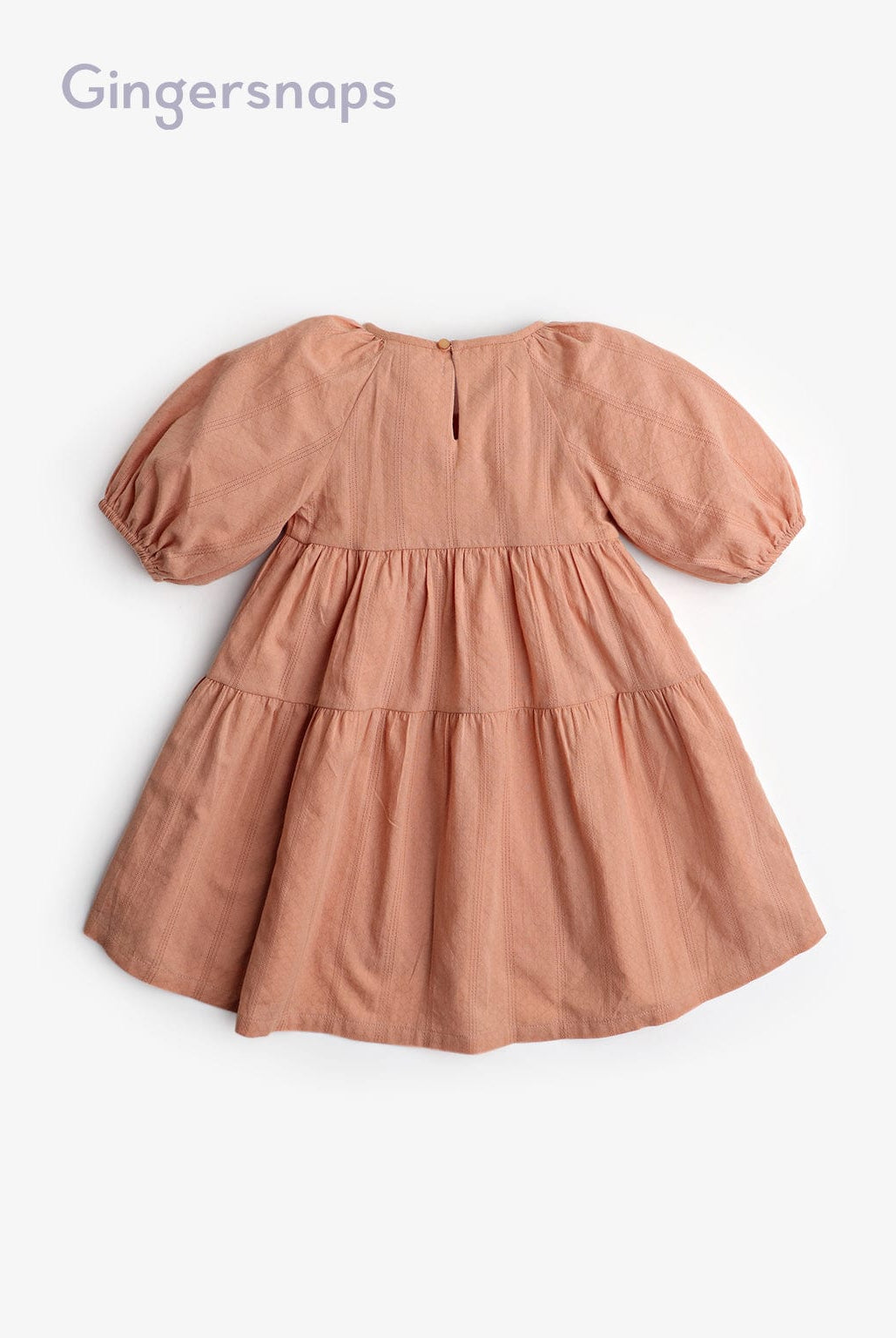 جينجرسنابس فستان طبقات نص كم بف بناتي برتقالي