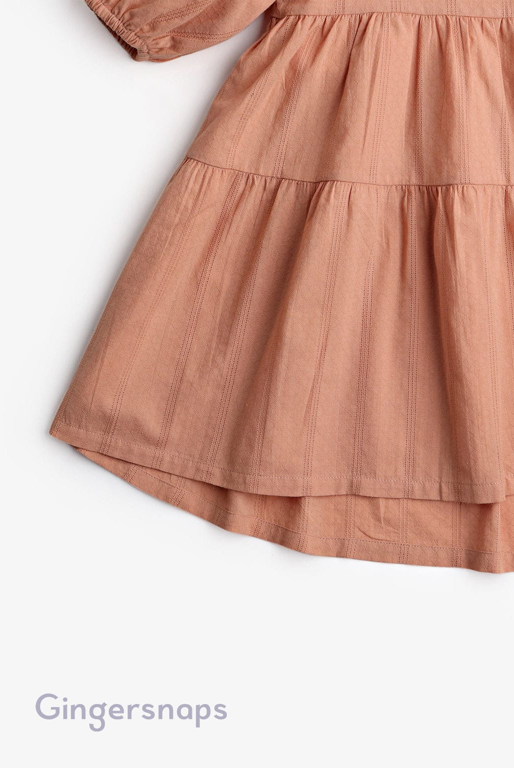 جينجرسنابس فستان طبقات نص كم بف بناتي برتقالي