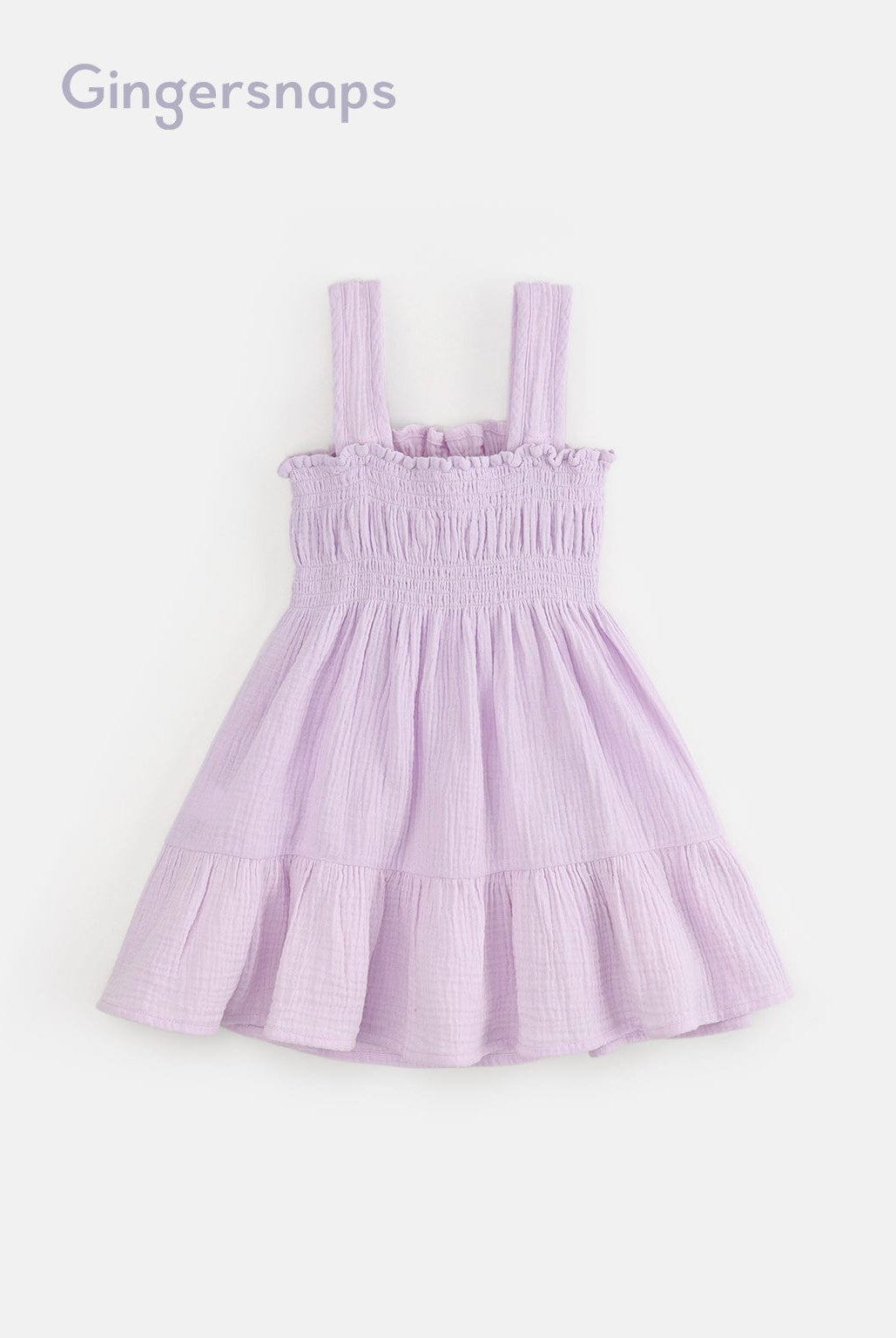 جينجرسنابس فستان حمالات عريض خصر مزموم بناتي أرجواني