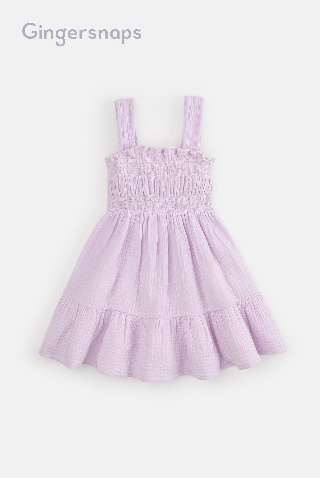 جينجرسنابس فستان حمالات عريض خصر مزموم بناتي أرجواني