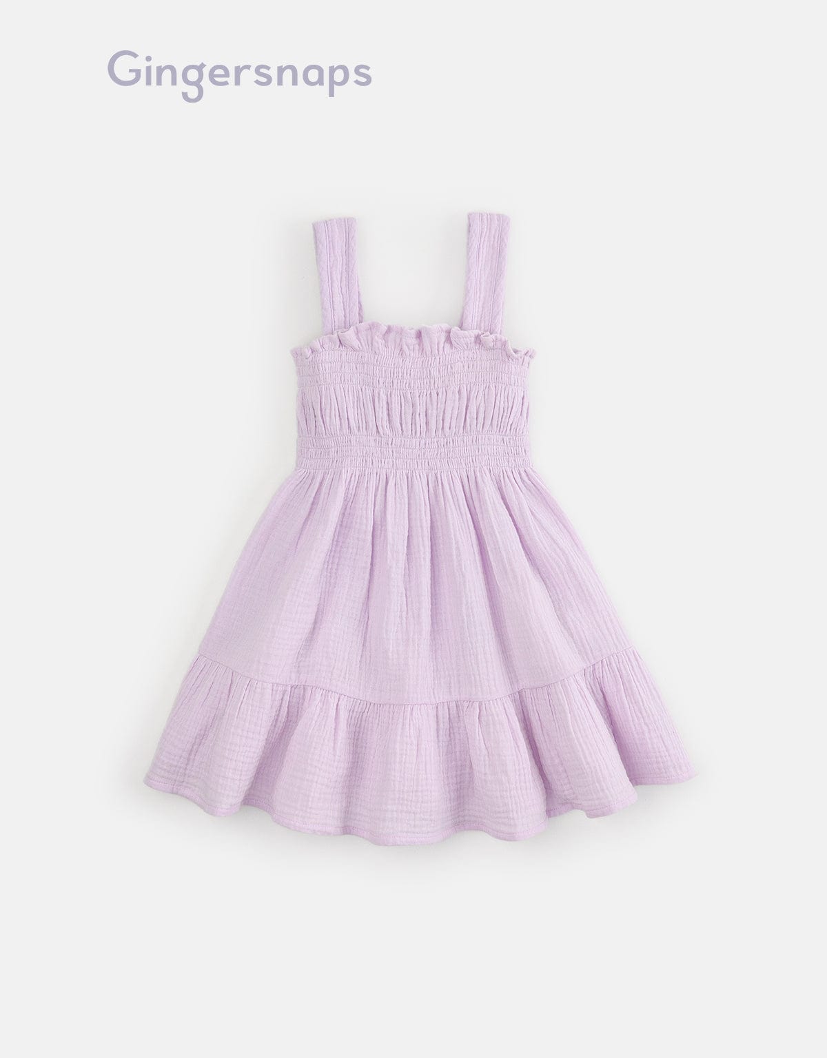 جينجرسنابس فستان حمالات عريض خصر مزموم بناتي أرجواني