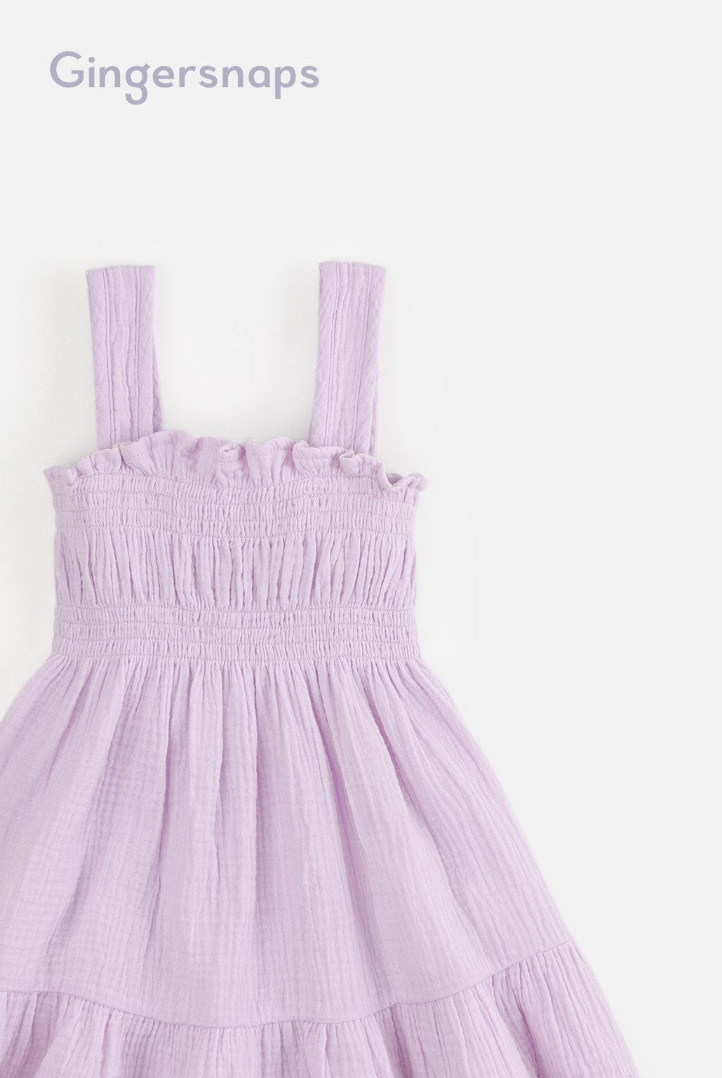 جينجرسنابس فستان حمالات عريض خصر مزموم بناتي أرجواني