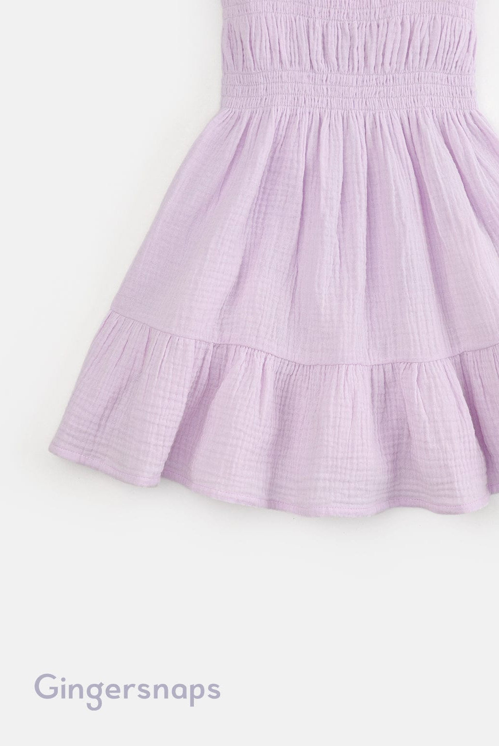 جينجرسنابس فستان حمالات عريض خصر مزموم بناتي أرجواني