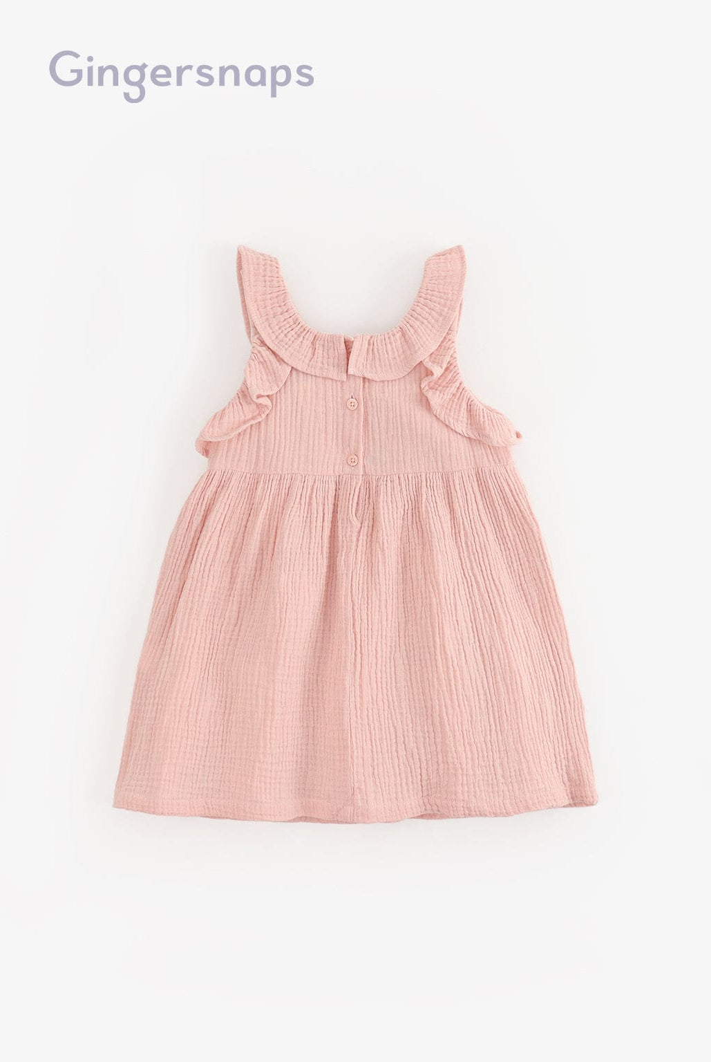 جينجرسنابس فستان سادة كت منفوش من أسفل أطفال بناتي وردي