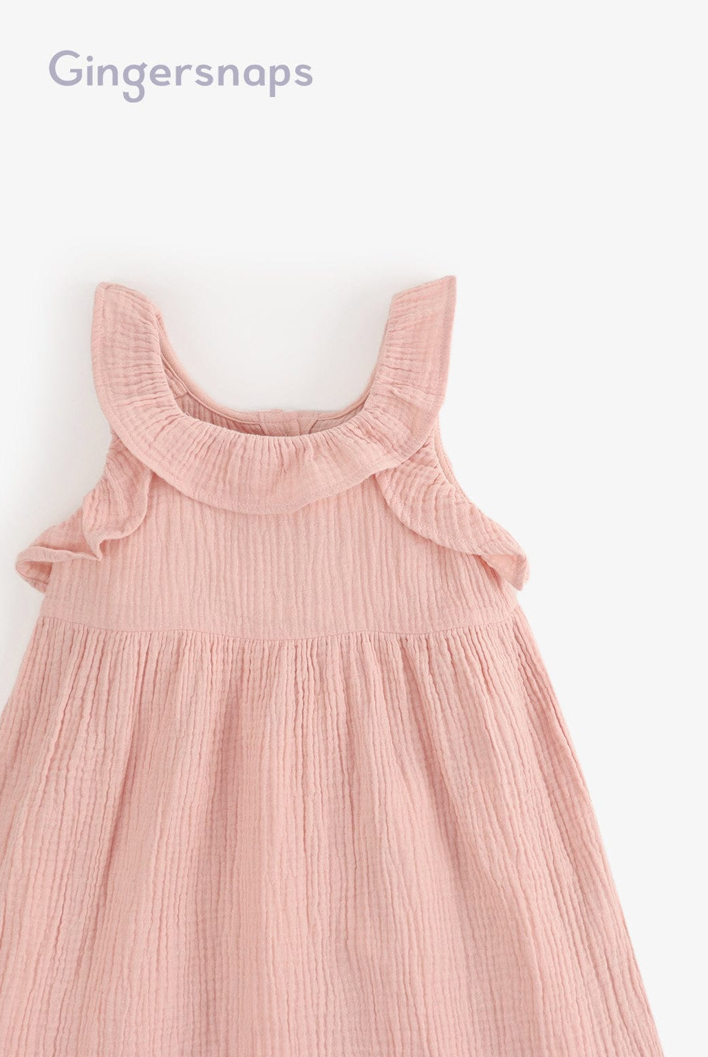 جينجرسنابس فستان سادة كت منفوش من أسفل أطفال بناتي وردي