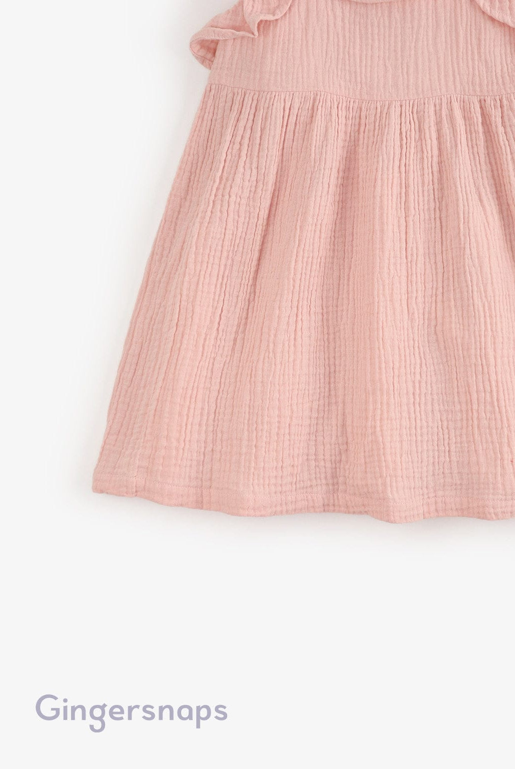 جينجرسنابس فستان سادة كت منفوش من أسفل أطفال بناتي وردي