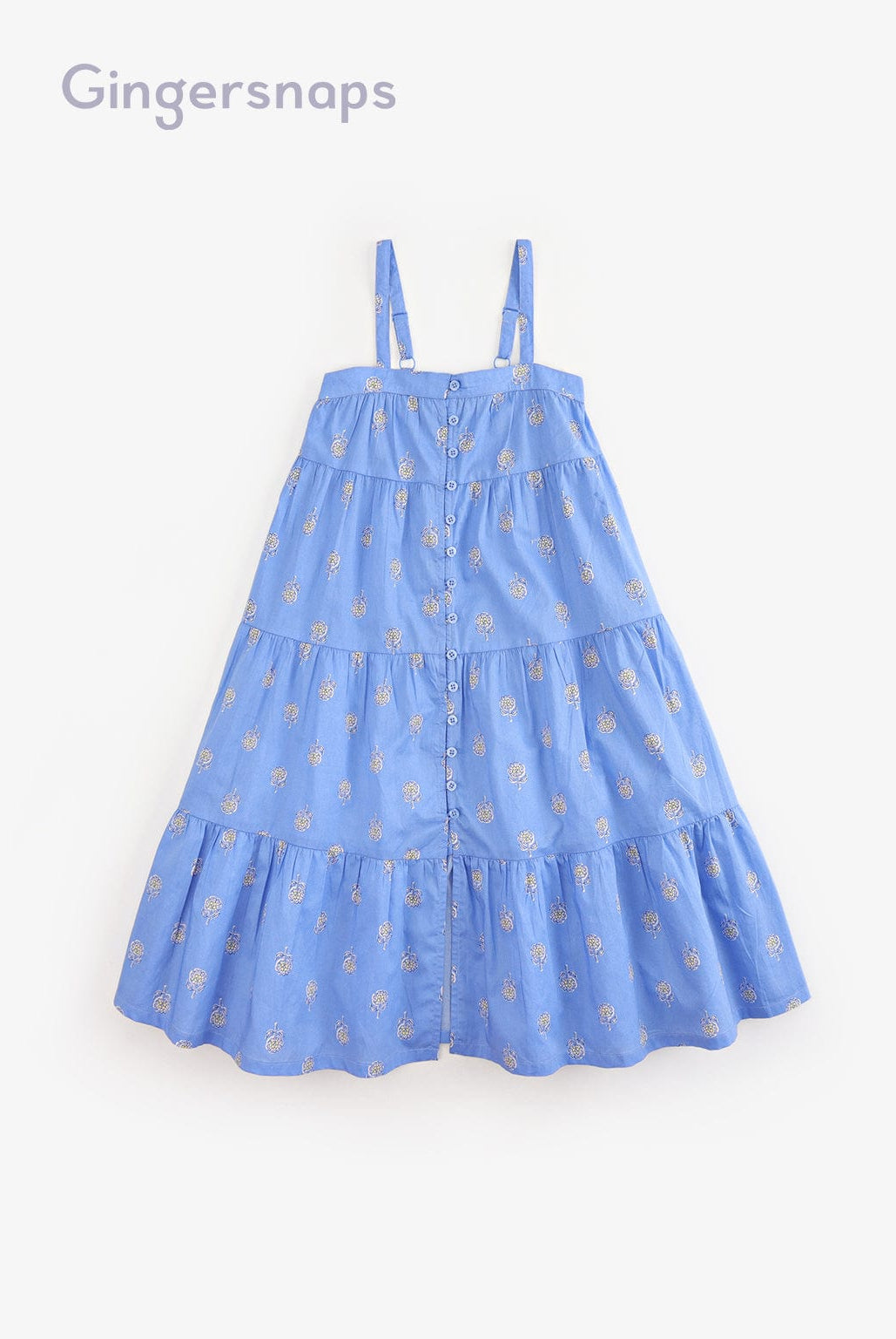 جينجرسنابس فستان مشجر طبقات حمالات أطفال بناتي أزرق