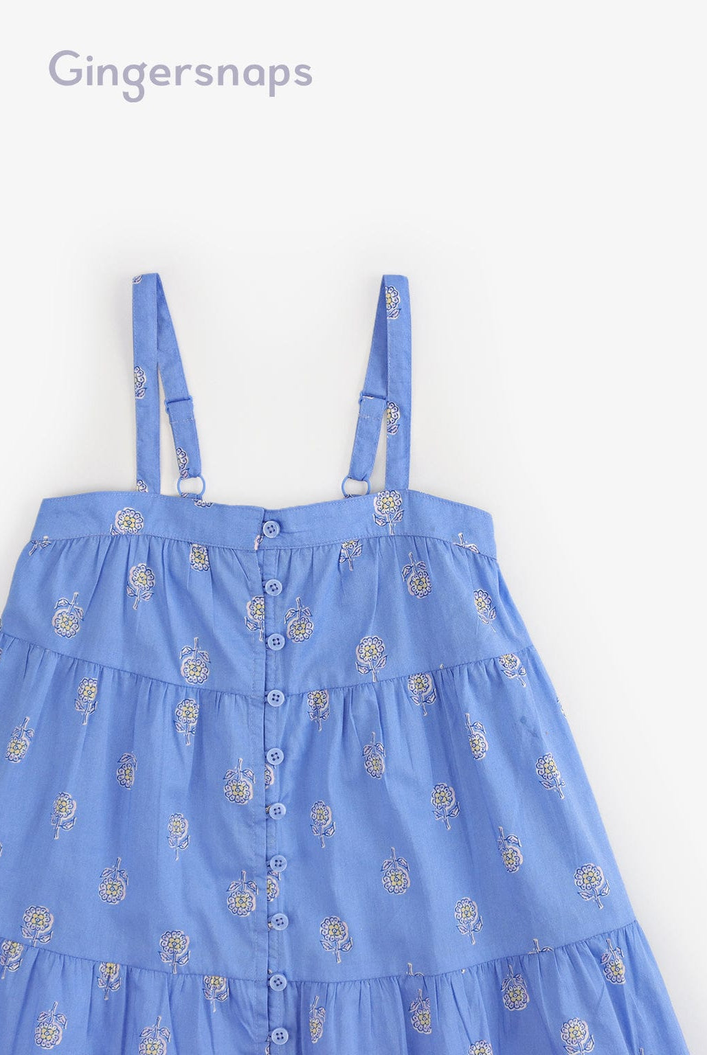 جينجرسنابس فستان مشجر طبقات حمالات أطفال بناتي أزرق