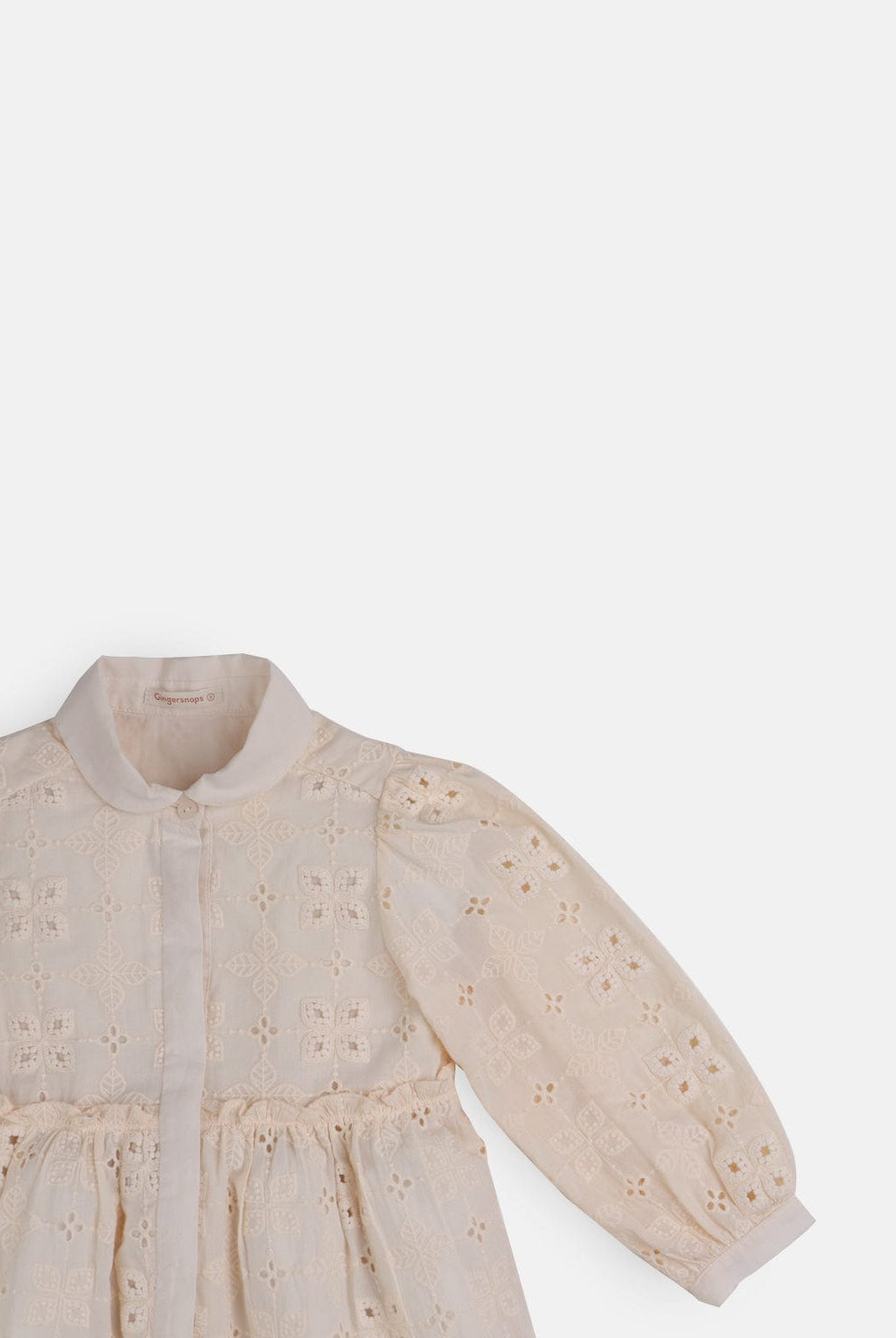 جينجرسنابس فستان منفوش كم طويل بناتي أحمر بنفسجي