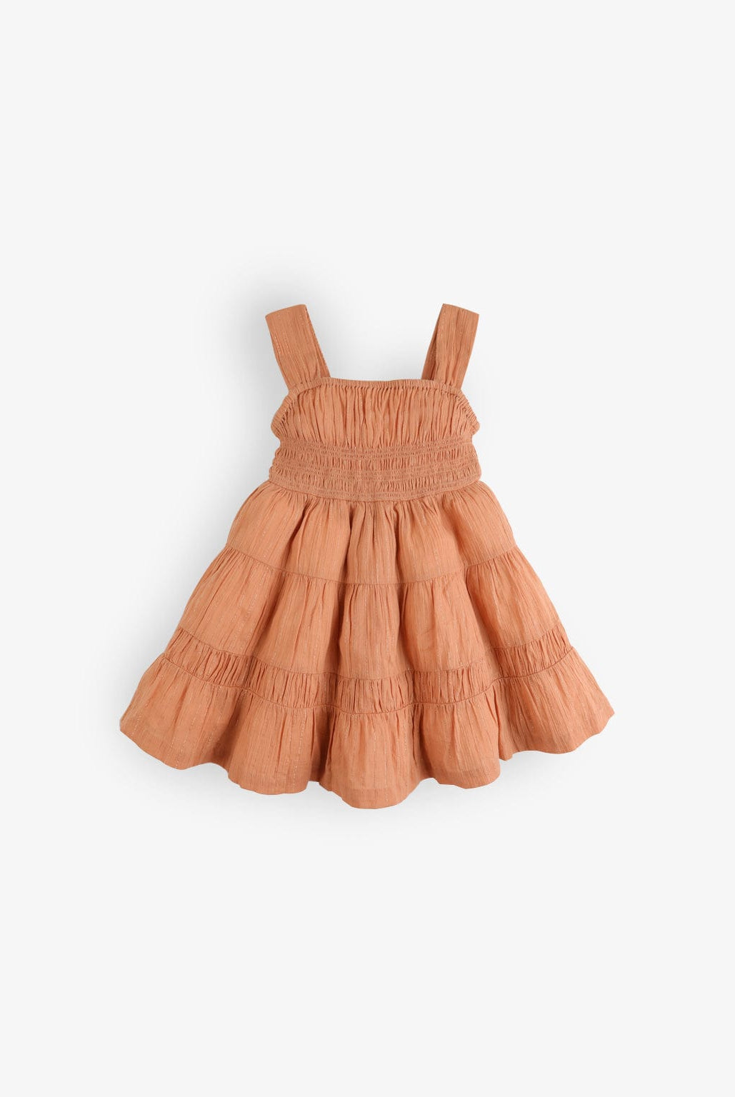 جينجرسنابس فستان بناتي صغير مخصر بحمالات عريضة بناتي برتقالي