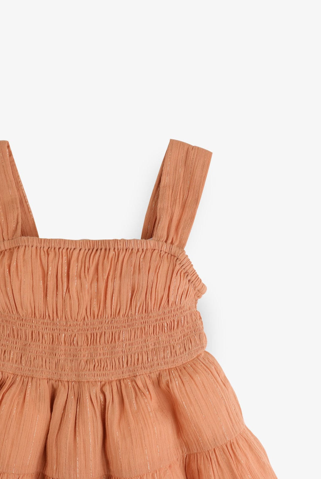 جينجرسنابس فستان بناتي صغير مخصر بحمالات عريضة بناتي برتقالي