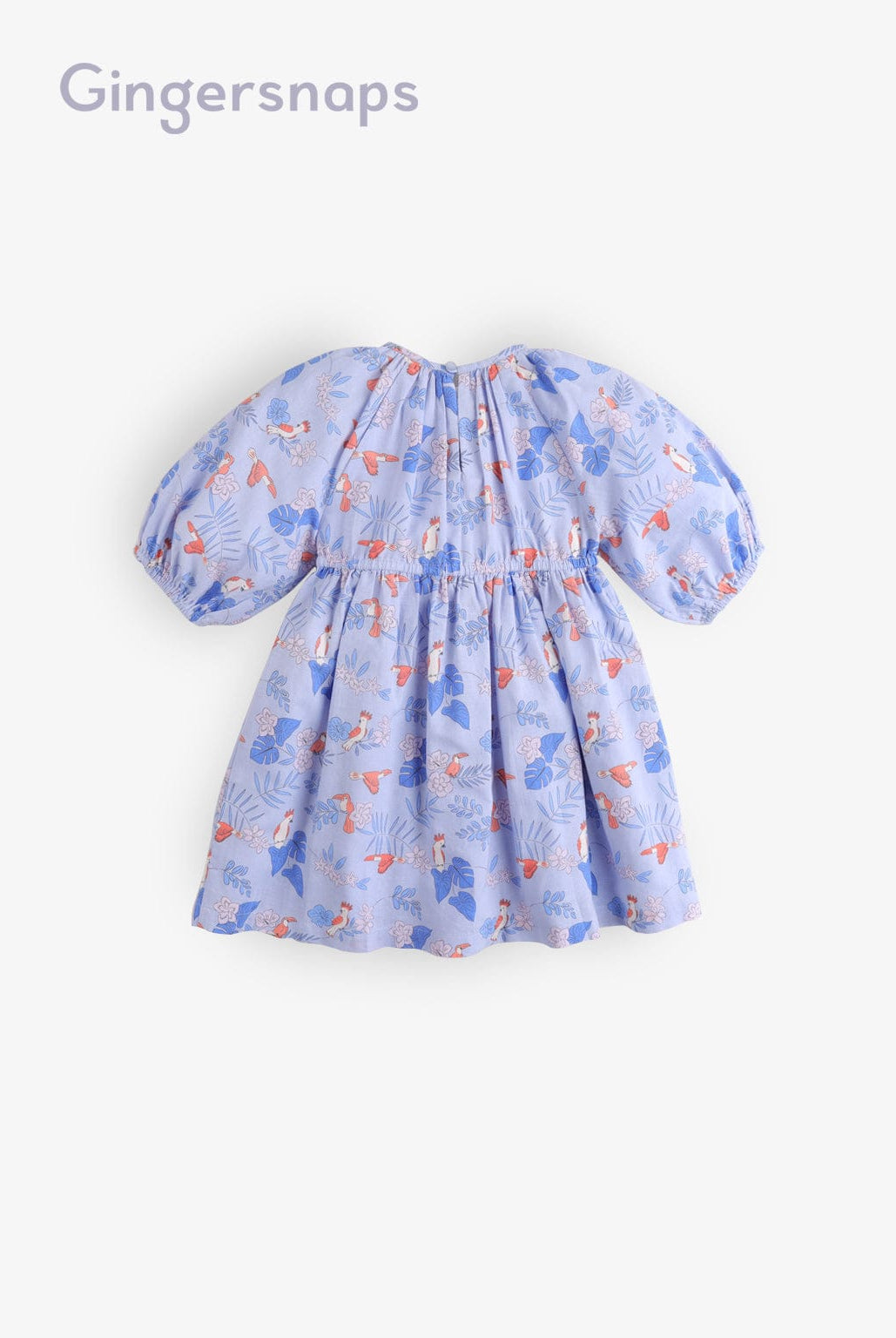 جينجرسنابس فستان منقوش مخصر بناتي أطفال أزرق